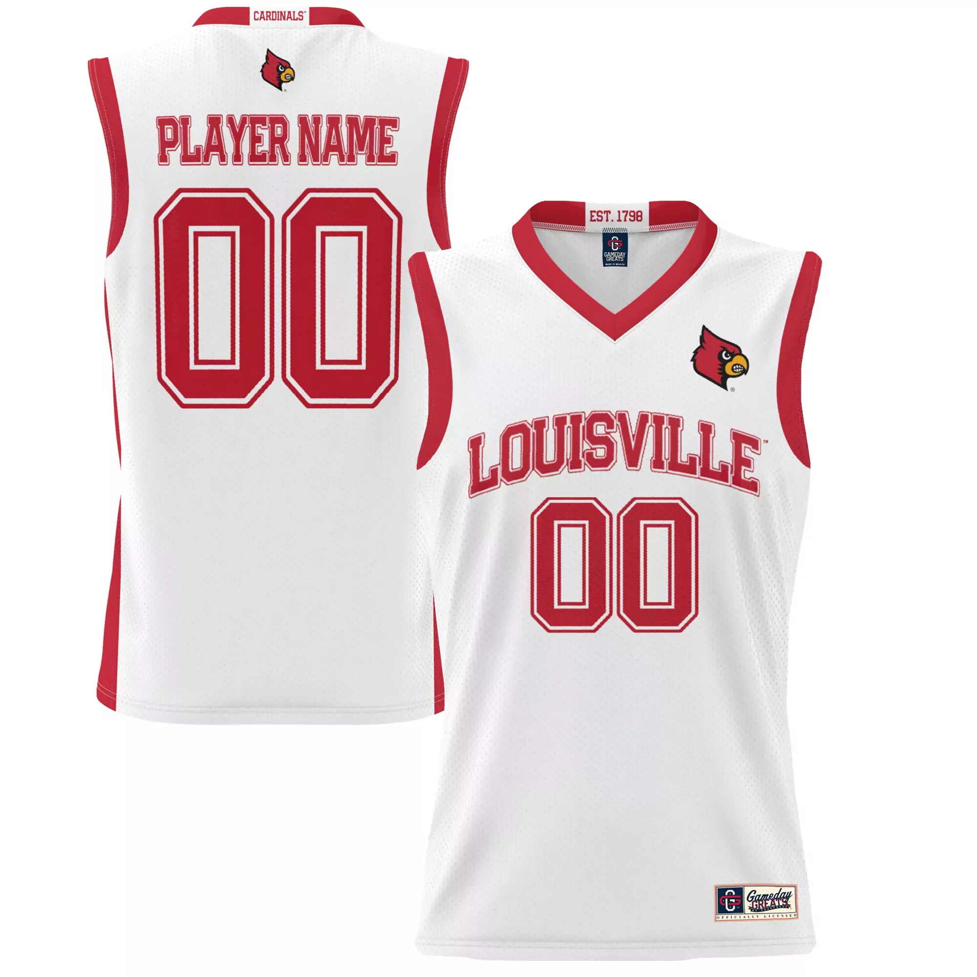 louisville cardinals player name 00 2023 men s all stitched vapor jersey white 6