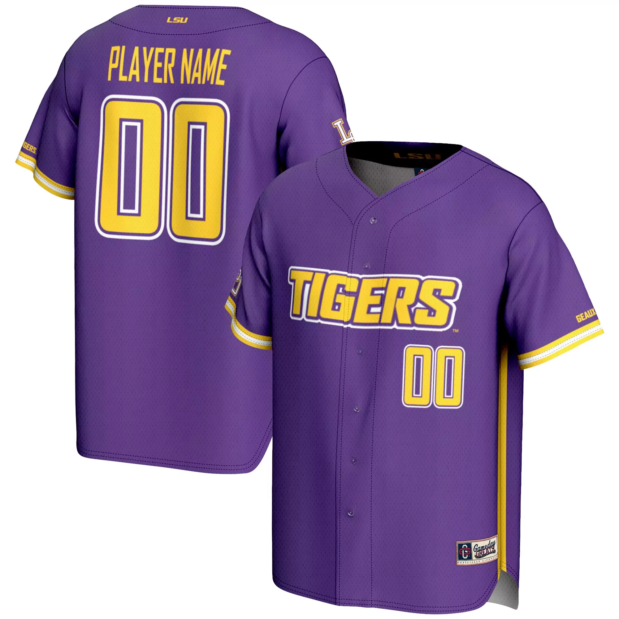 lsu tigers 2023 all stitched vapor jersey yellow
