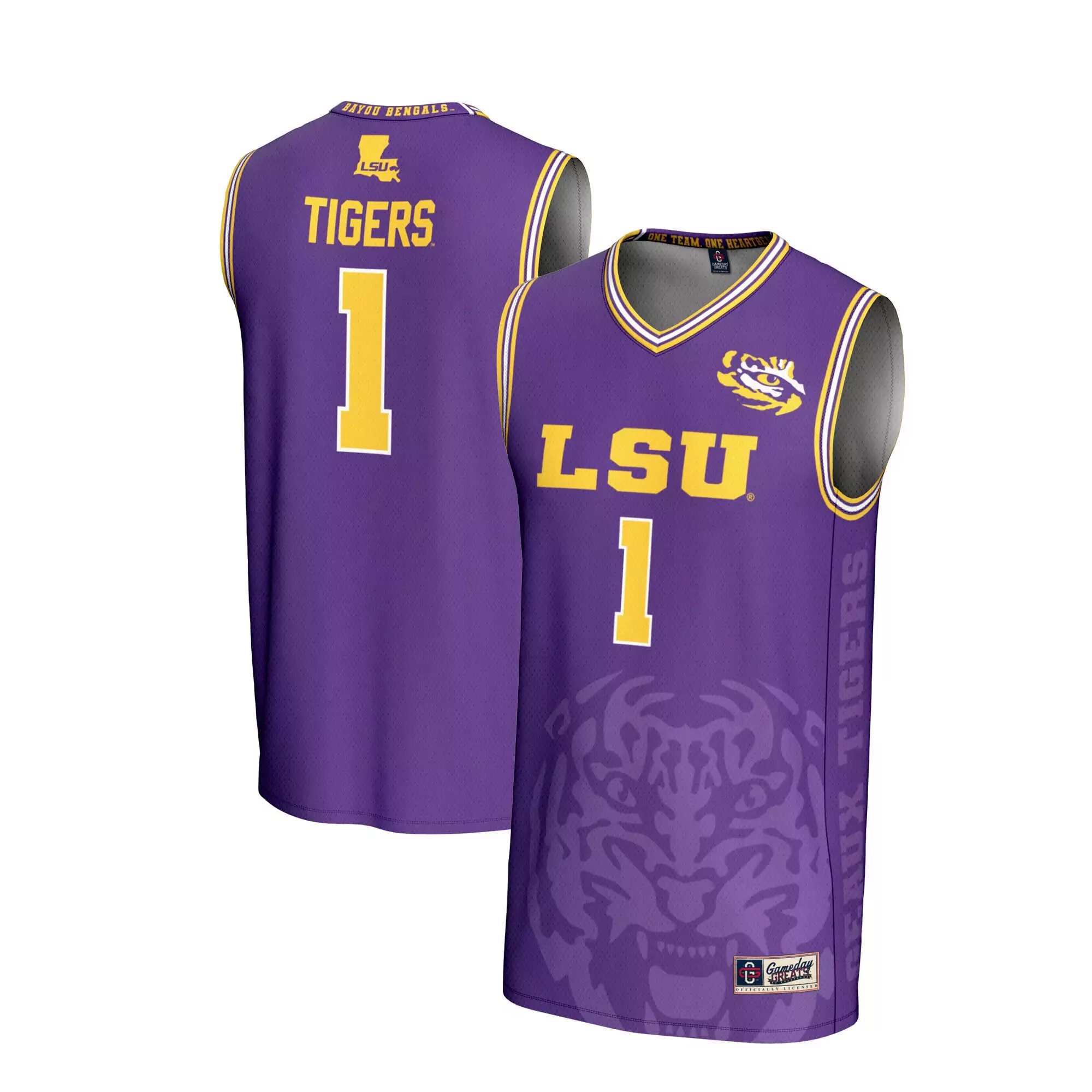 lsu tigers purple 1 jersey 2023 men s all stitched vapor jersey