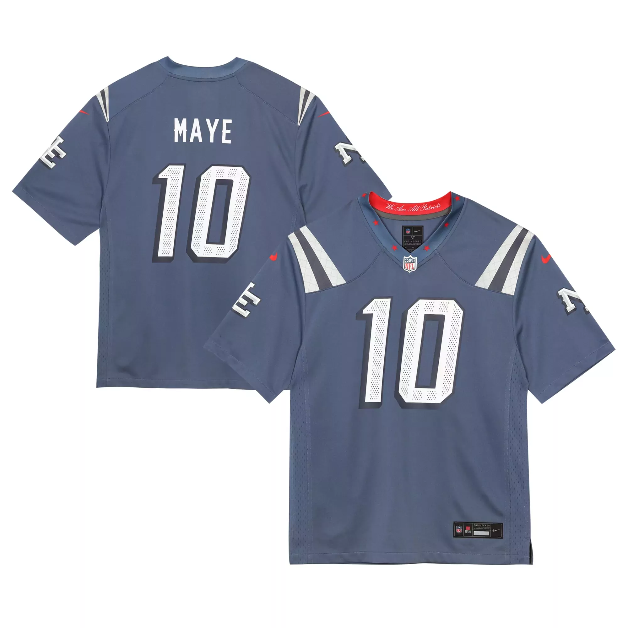 maye 10 new england patriots 2023 men s all stitched vapor jersey navy blue 1