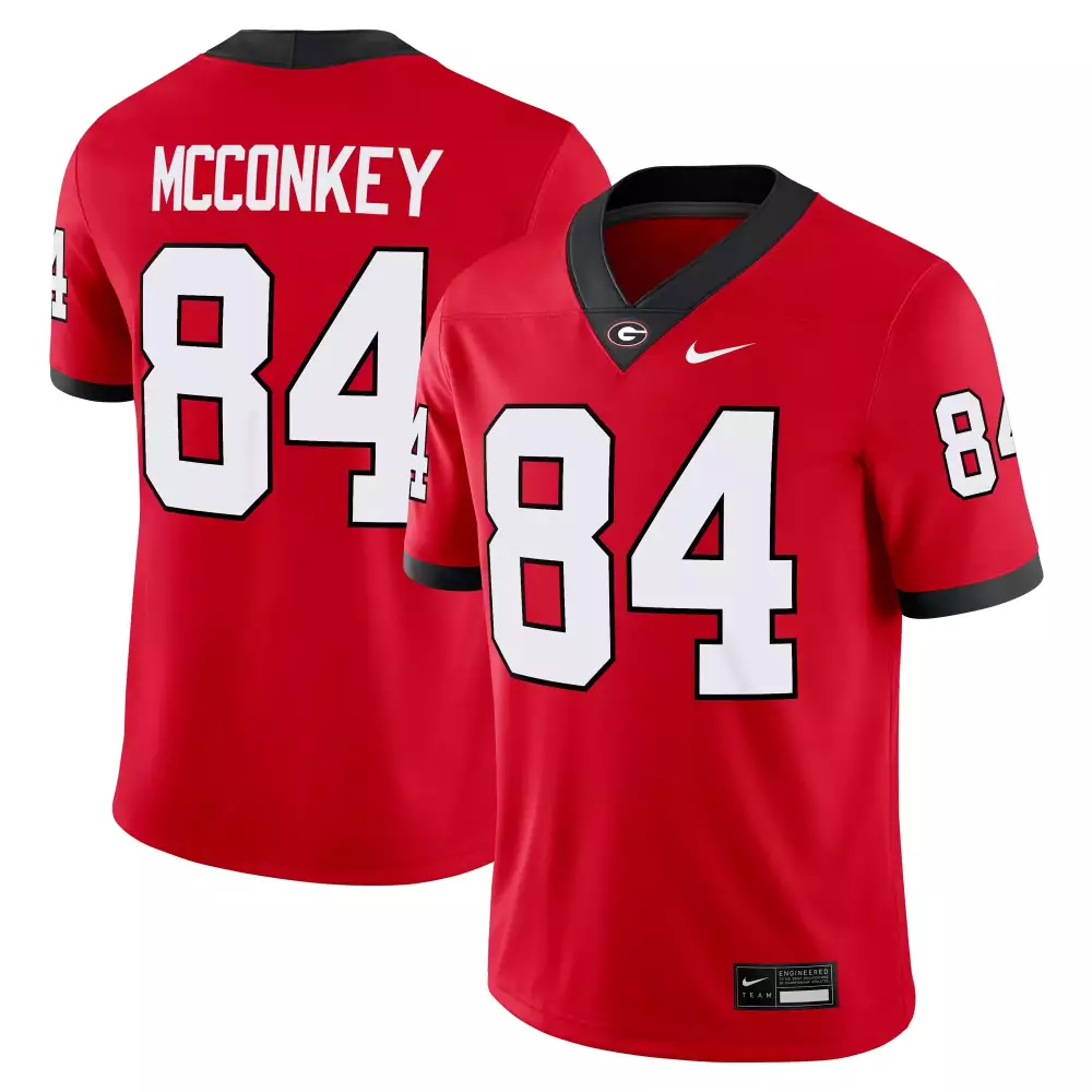 mcconkey 84 georgia 2023 men s all stitched vapor jersey red