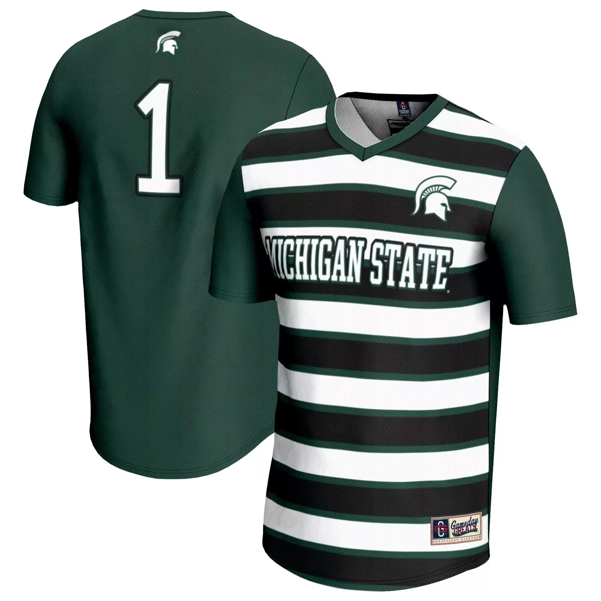 michigan state spartans jersey 1 2023 men s all stitched vapor jersey white pinstripe