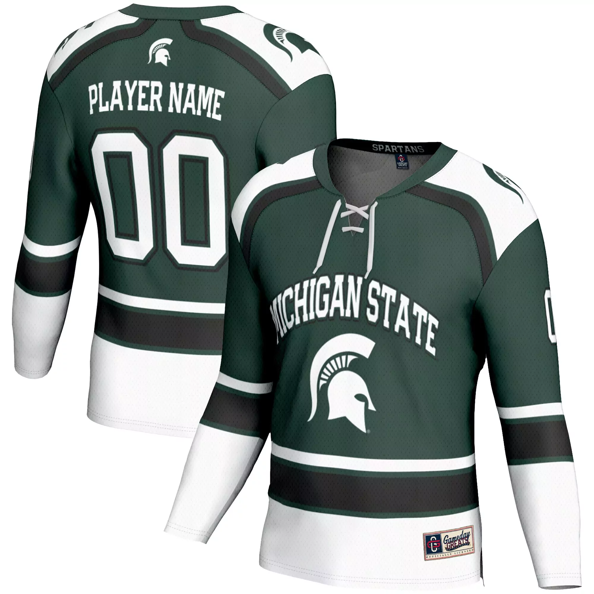 michigan state spartans player 00 all stitched vapor jersey 2023 men s green