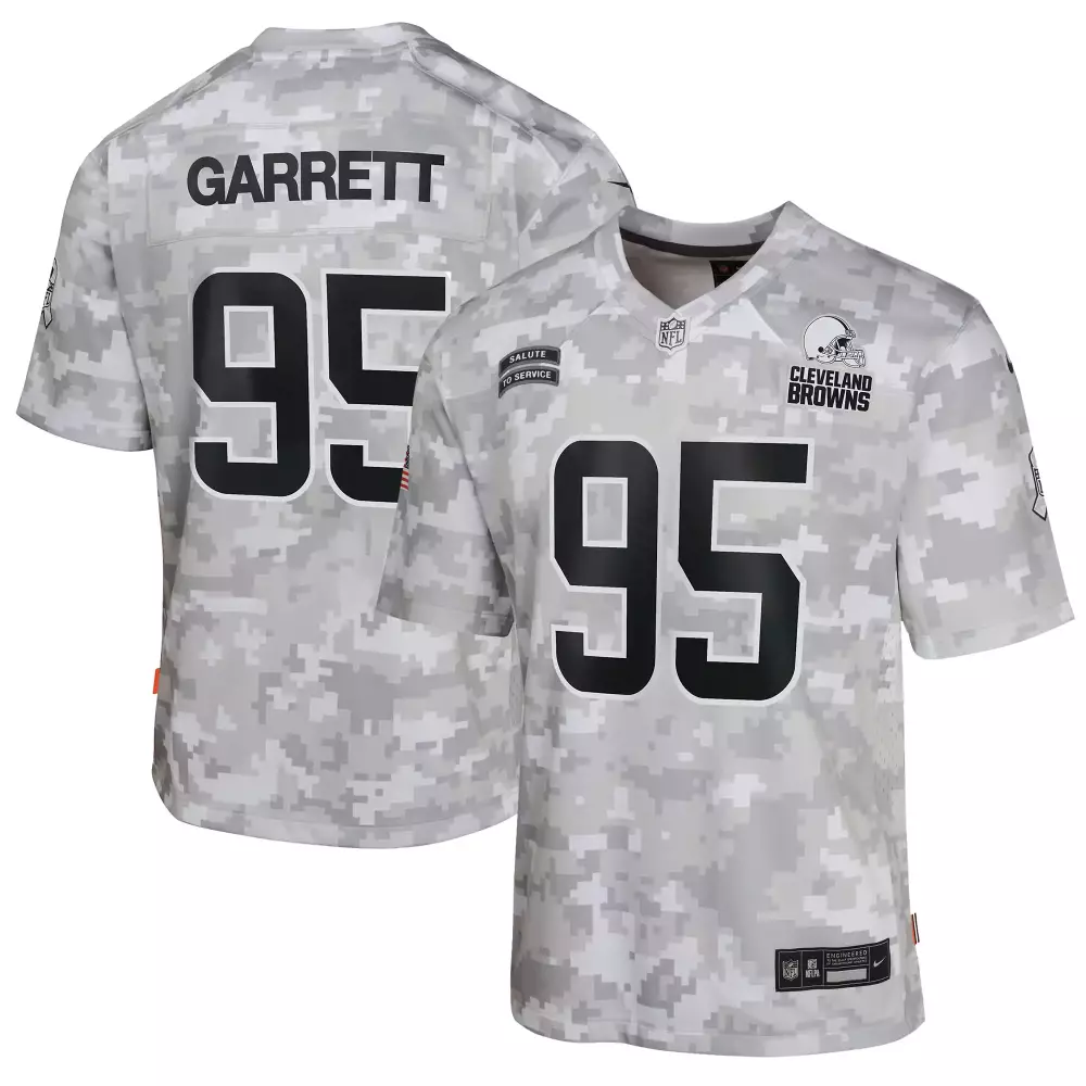 Myles Garrett 95 Cleveland Browns 2022 White Home Jersey | All Stitched Vapor Style | For Men, Women & Youth