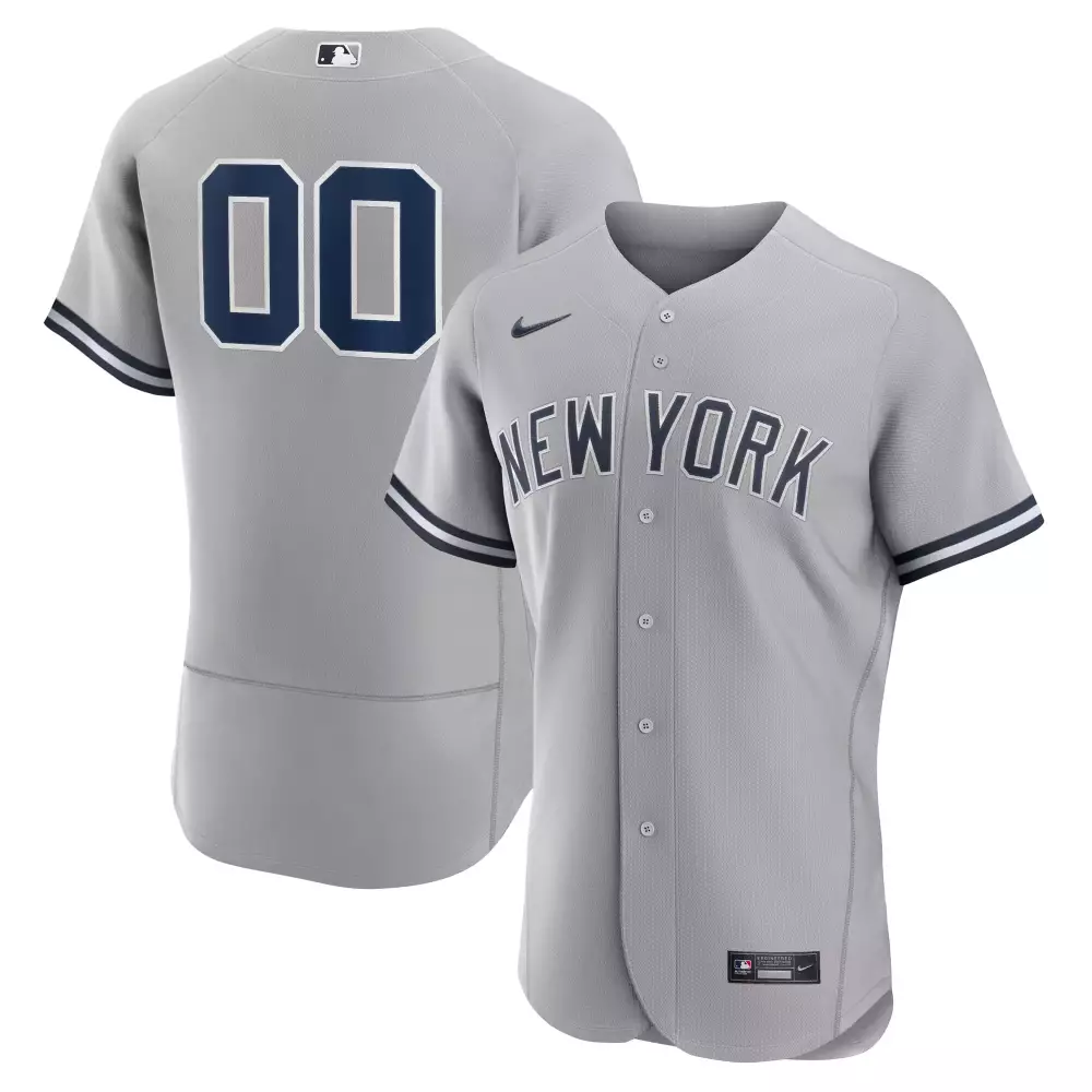 New York Yankees 00 All Stitched Vapor Jersey 2023 | Men's Gray Fan Gear | For Men, Women & Youth