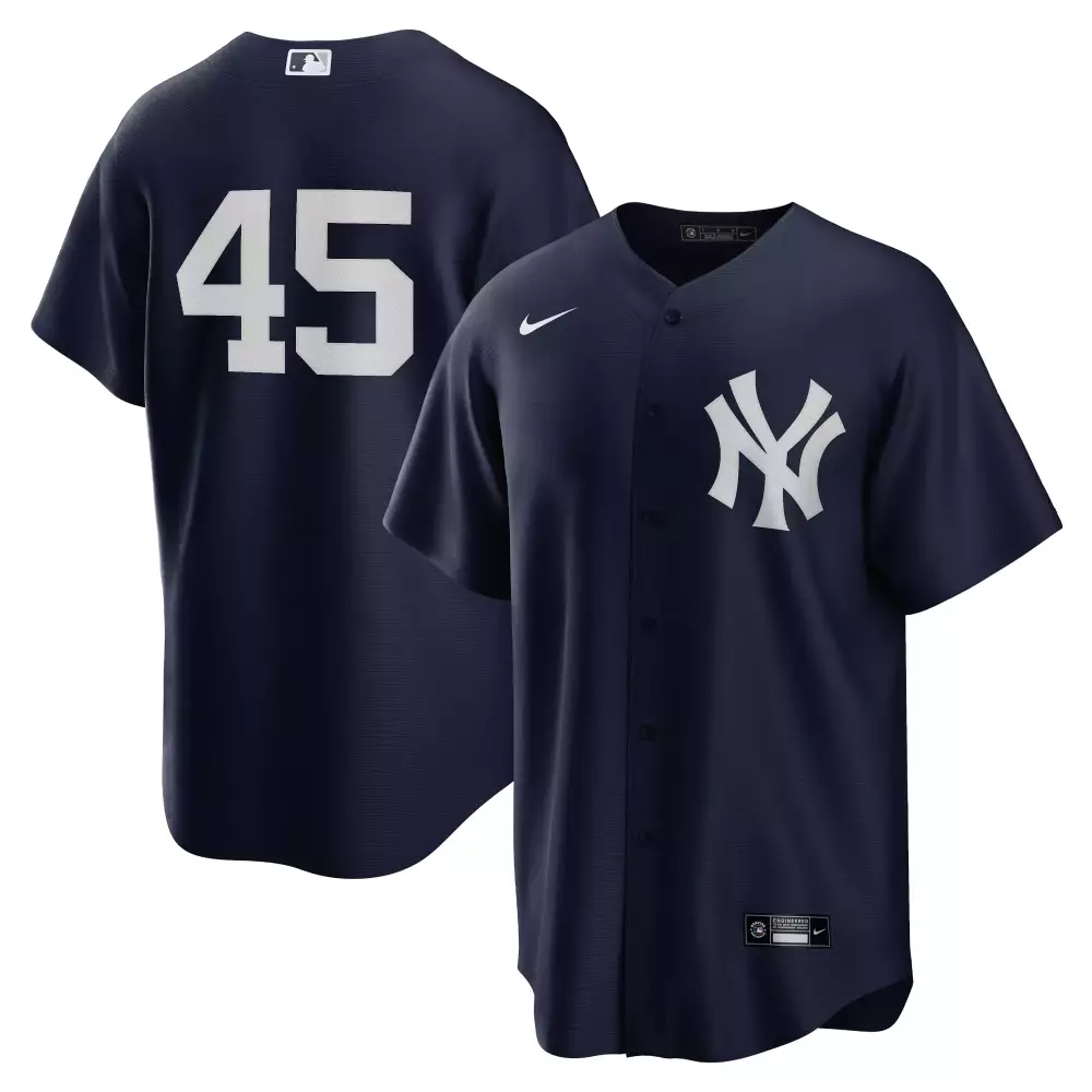 Nike New York Yankees Player 45 All Stitched Vapor Jersey 2023 | Men's Navy Quality Edition | For Men, Women & Youth