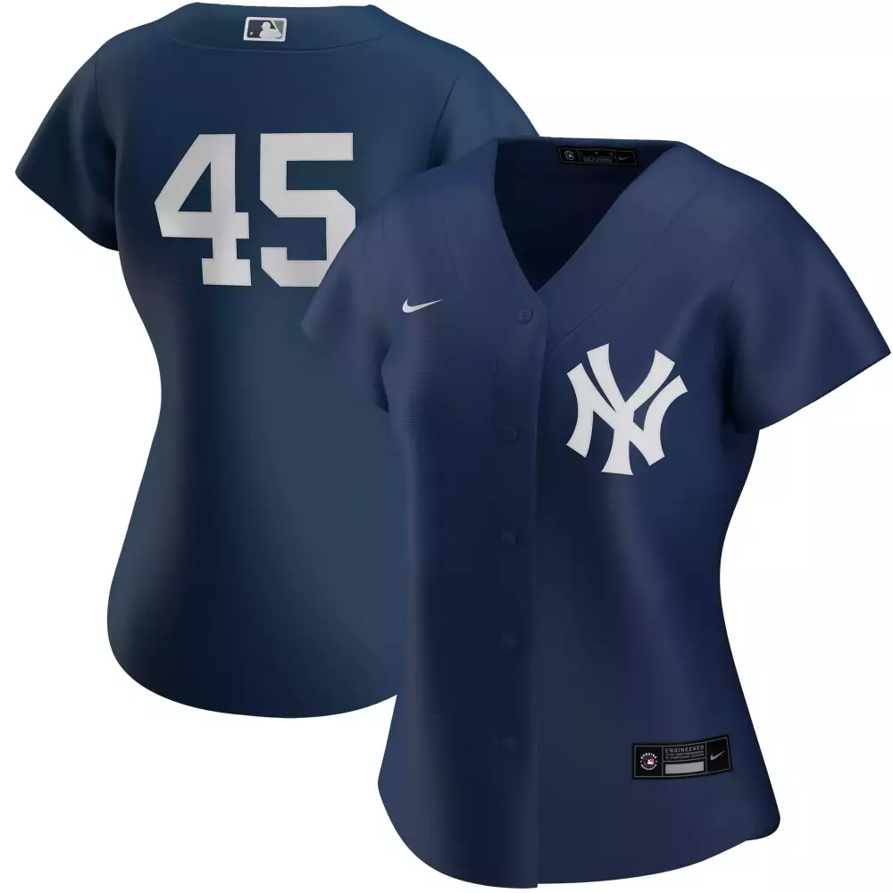Nike New York Yankees Player 45 All Stitched Vapor Jersey 2023 | Men's Navy Quality Edition | For Men, Women & Youth