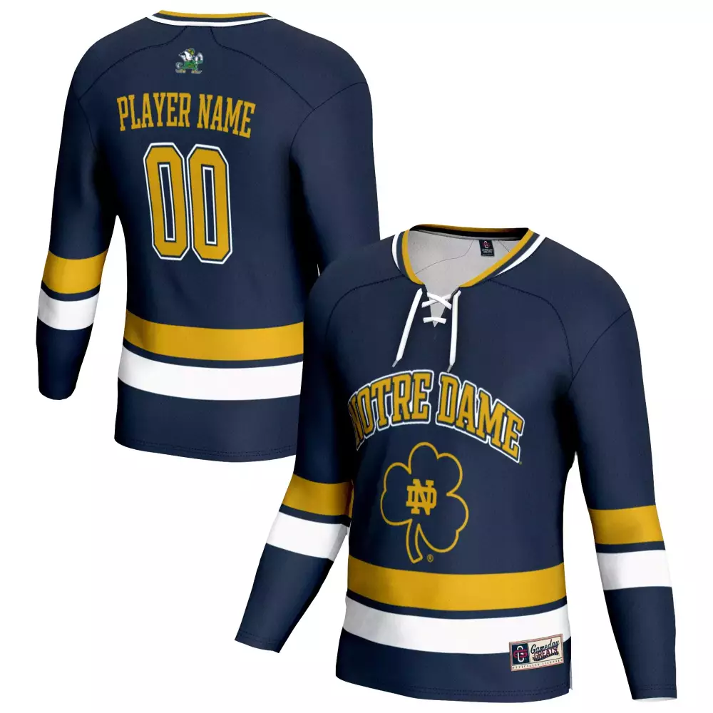 Notre Dame All Stitched Vapor Jersey | Player Name 00 | Navy Gold Standard Edition 2023 | For Men, Women & Youth
