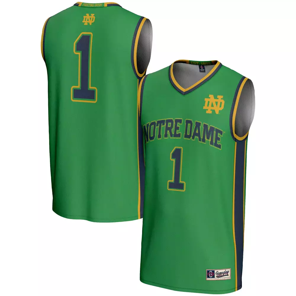 notre dame fighting irish 1 custom jersey 2023 men s all stitched vapor jersey