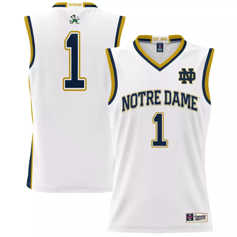 notre dame fighting irish 1 men s white all stitched vapor jersey 2023