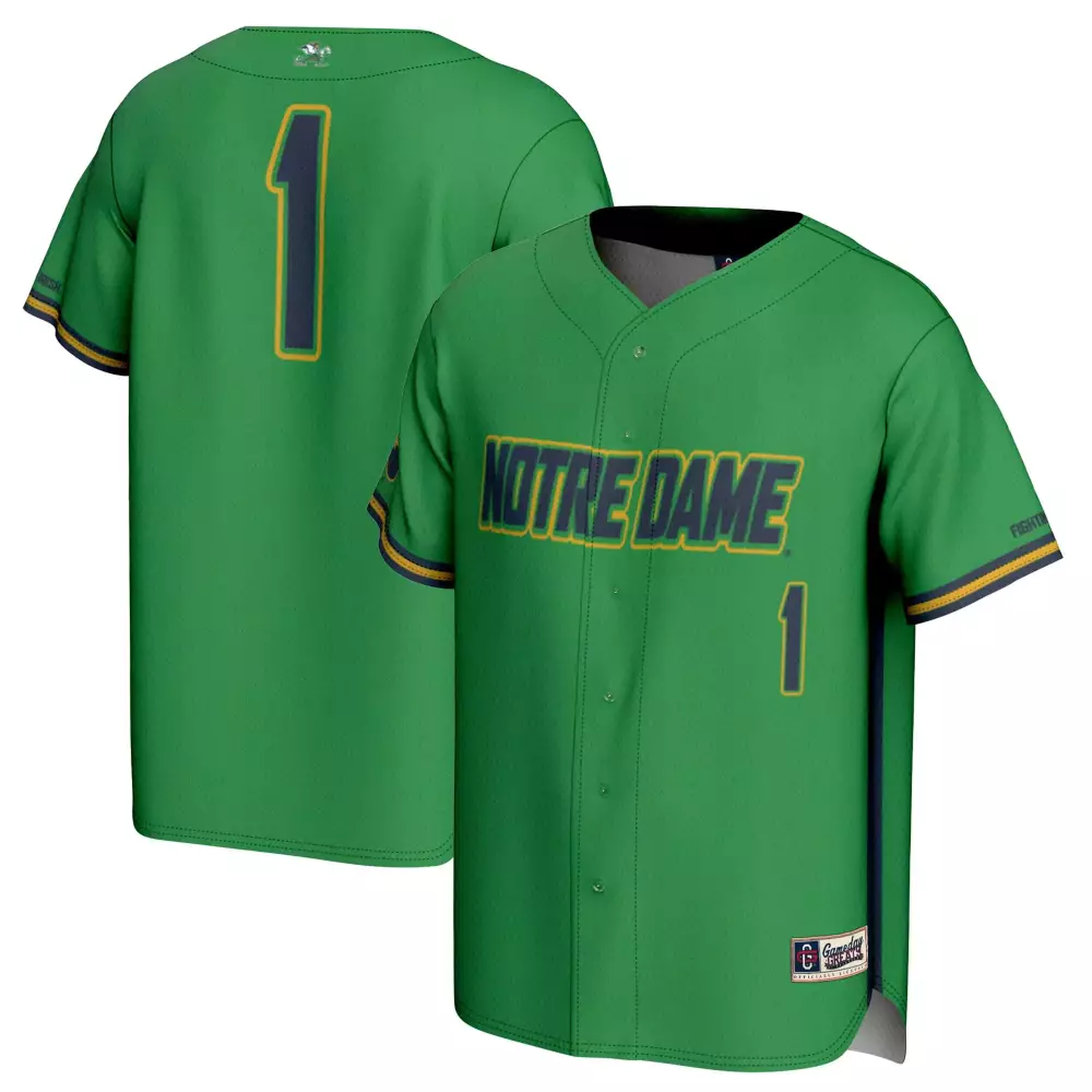 notre dame fighting irish green stitched jersey custom name patch men s 2023