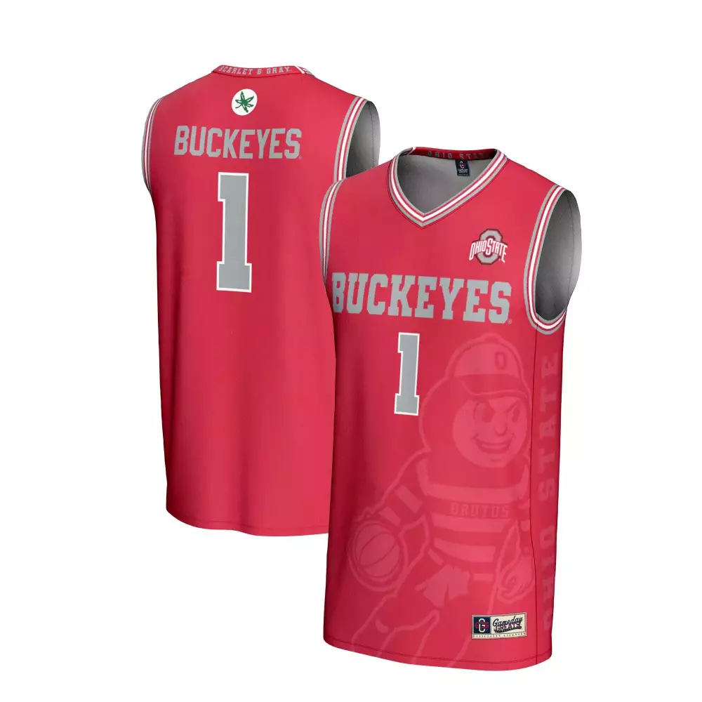 ohio state buckeyes 1 custom jersey 2023 men s all stitched vapor jersey scarlet edition with brutus patch