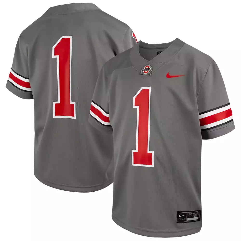 ohio state buckeyes 1 gameday greats scarlet icon print football fashion jersey