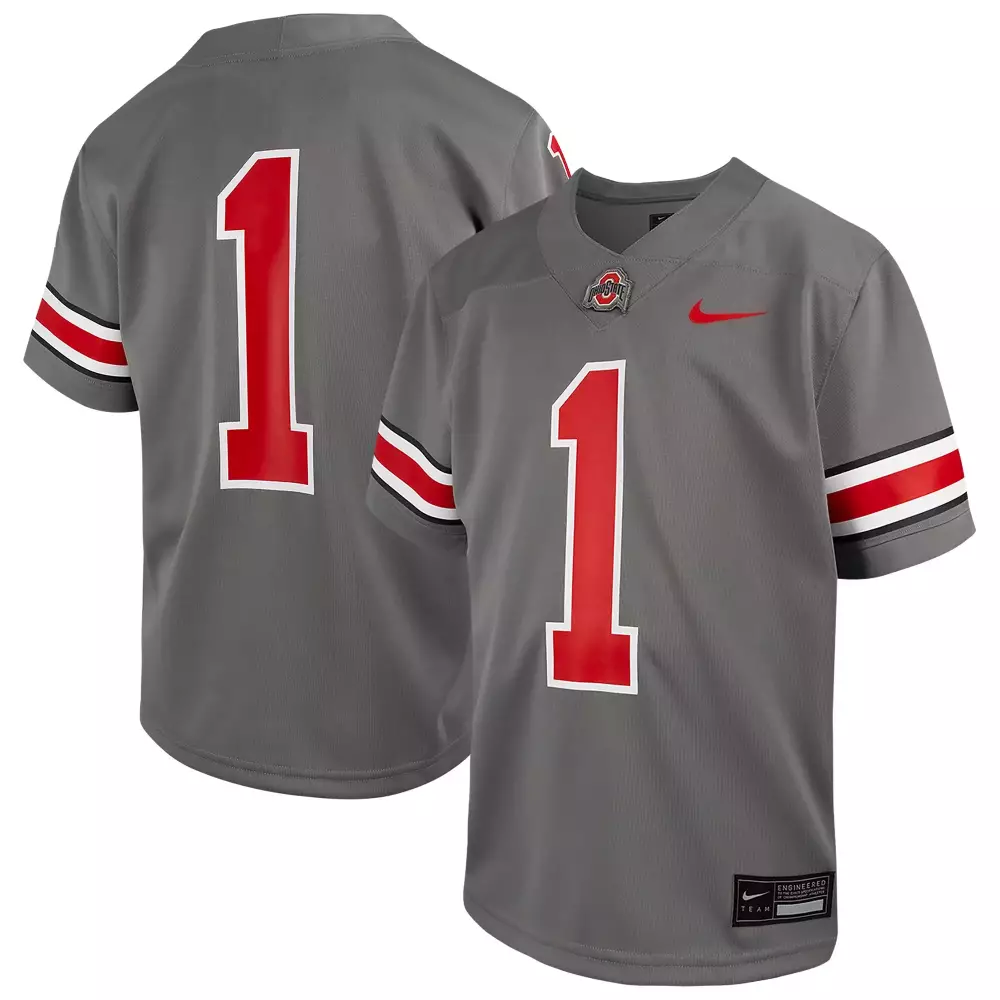 ohio state buckeyes 1 gameday greats scarlet icon print football fashion jersey