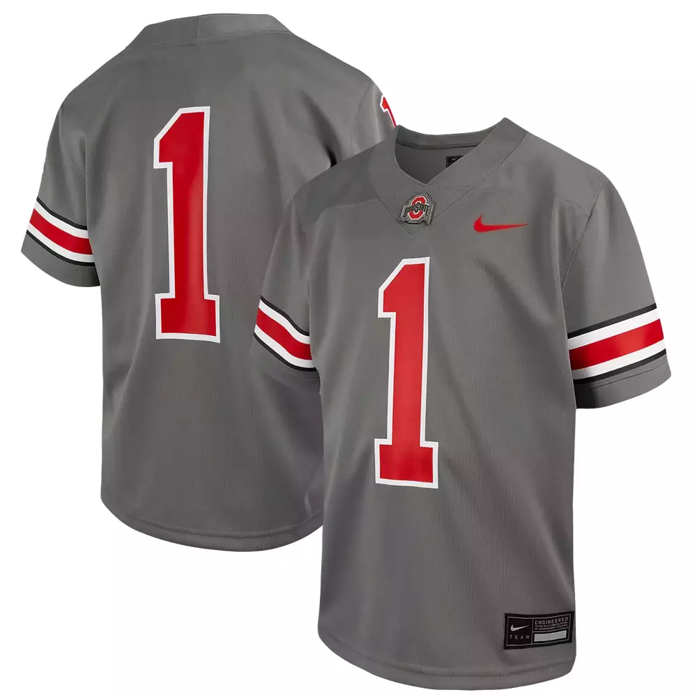 ohio state buckeyes 1 gameday greats scarlet icon print football fashion jersey