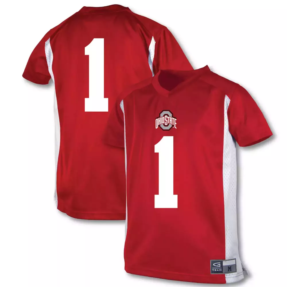 Ohio State Buckeyes 1 Youth 2023 White All Stitched Vapor Jersey | For Youth | Game Day Outfit