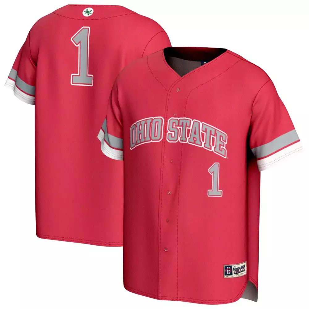Ohio State Buckeyes Jersey 1 | 2023 Men's All Stitched Vapor Jersey | Red with Patch | For Men, Women & Youth