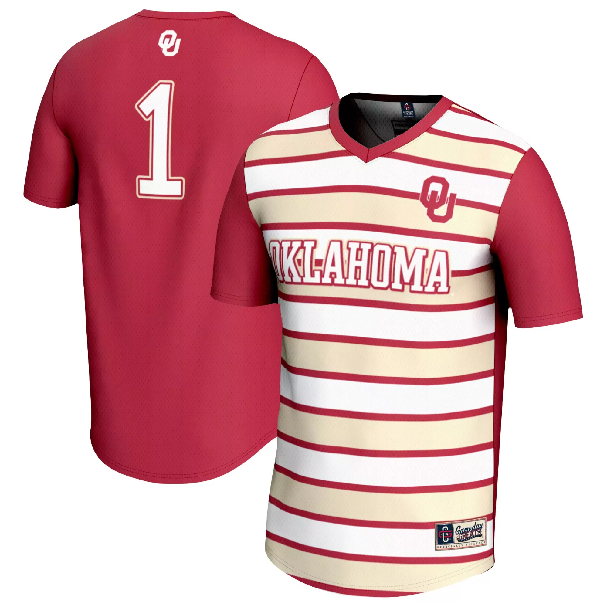 oklahoma sooners 1 2023 men s all stitched vapor jersey red white design style