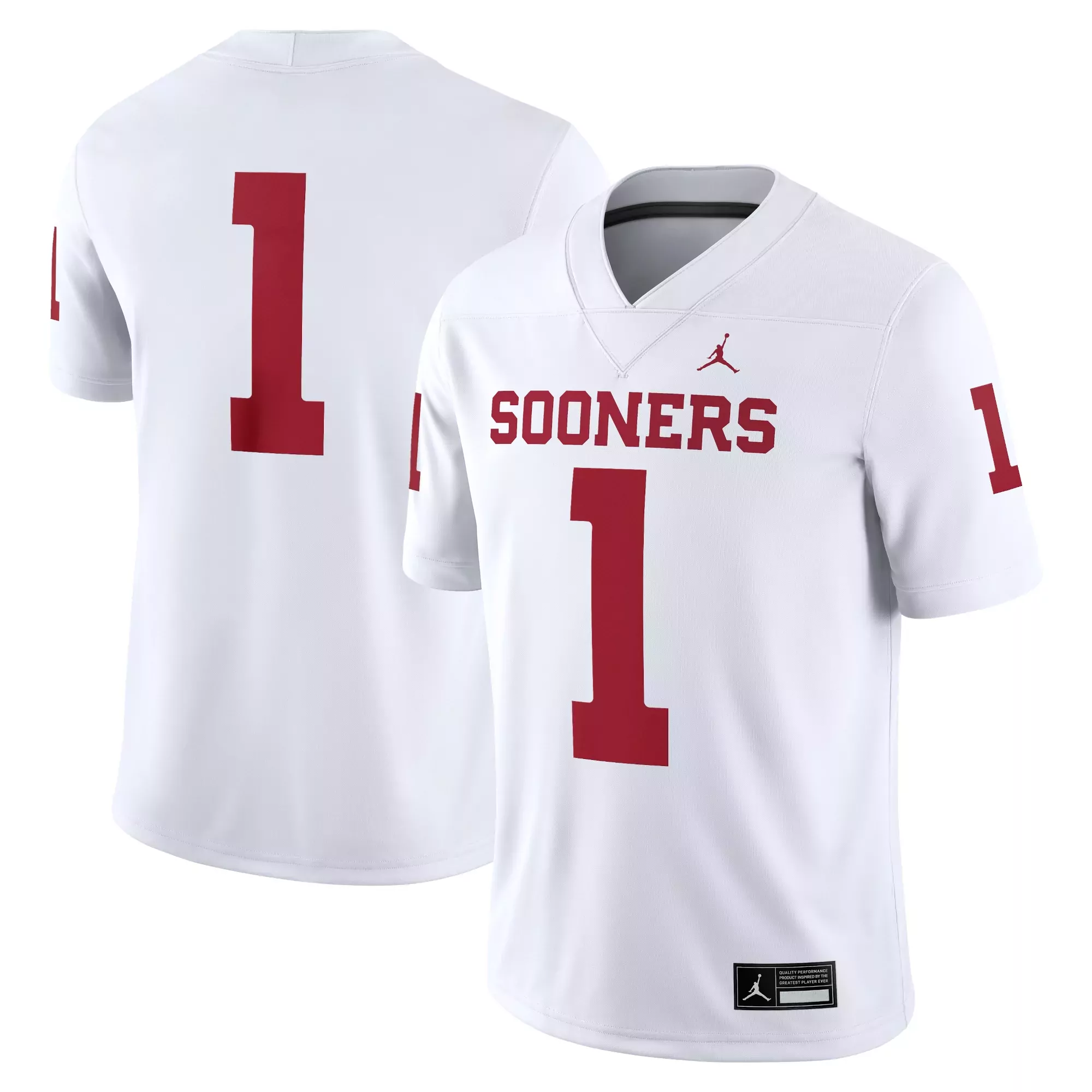 oklahoma sooners 1 2023 men s all stitched vapor jersey red white design style