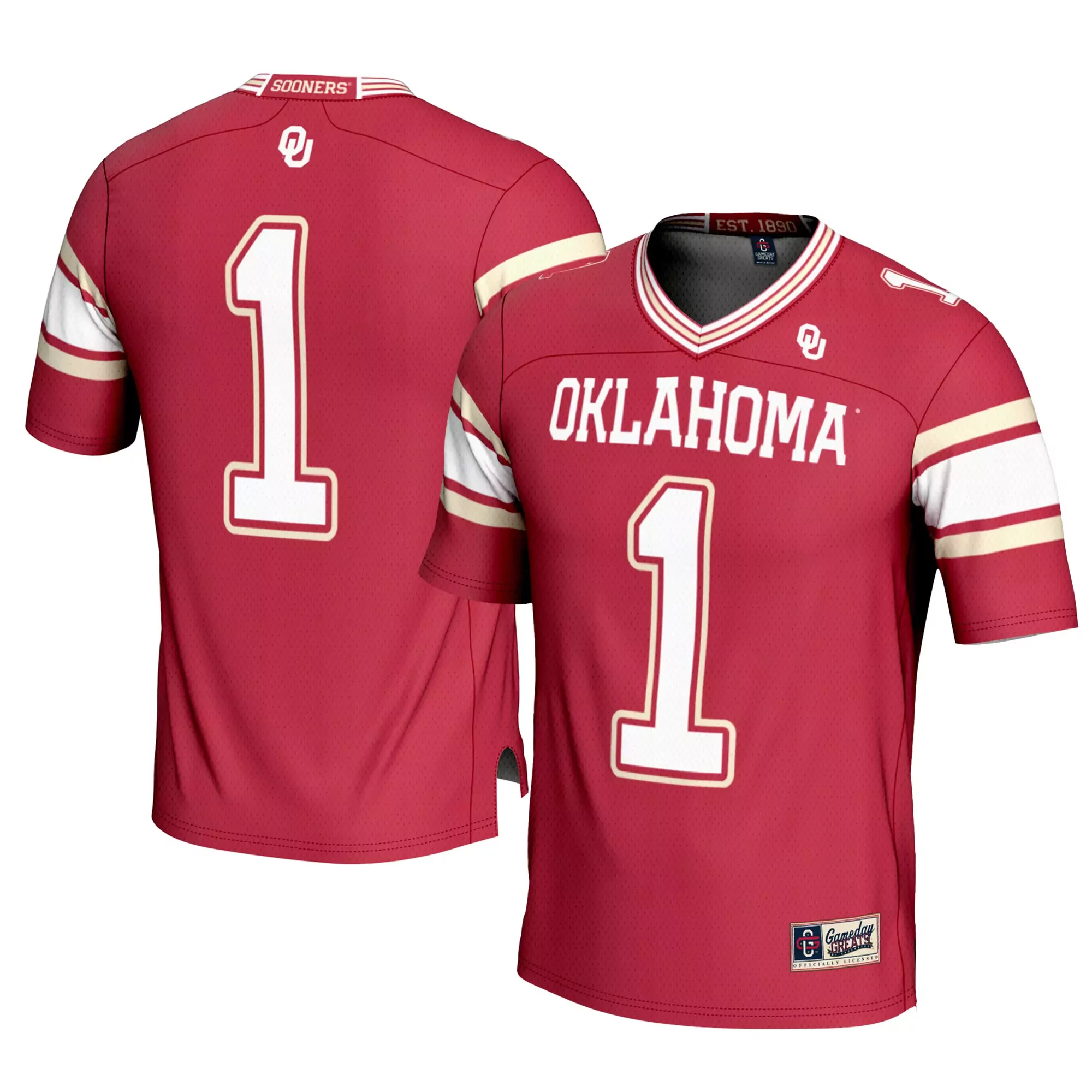 oklahoma sooners 1 custom jersey 2023 men s all stitched vapor jersey red 1
