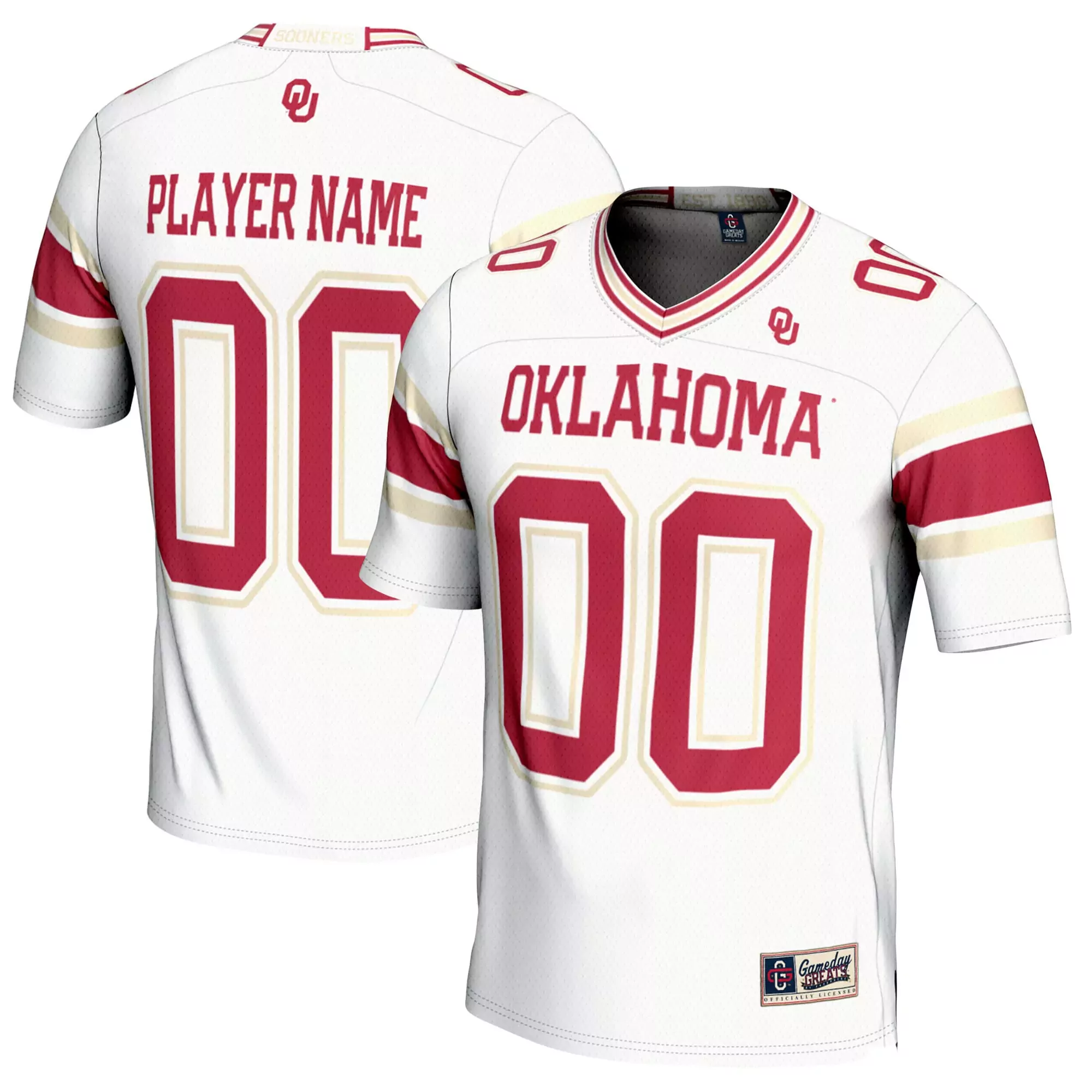 oklahoma sooners custom jersey 00 white 2023 men s all stitched vapor jersey 3