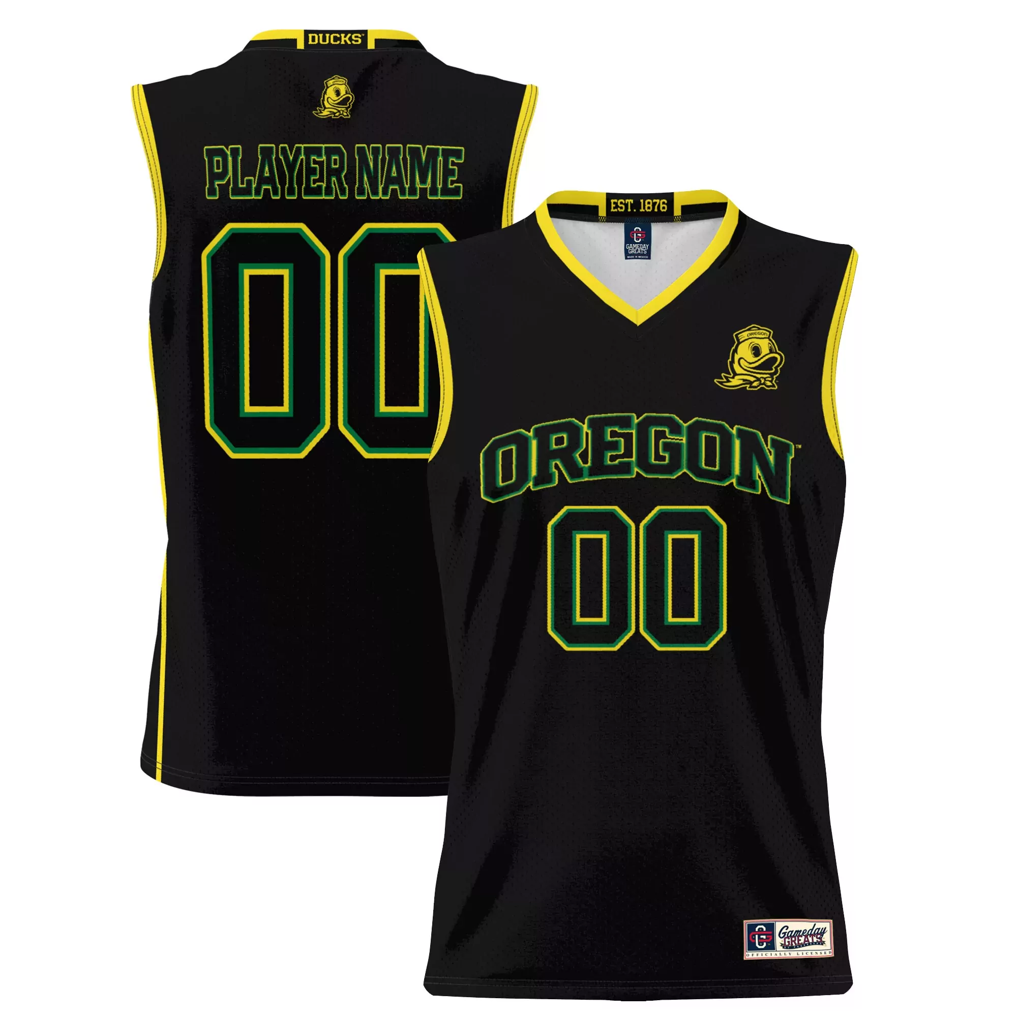 oregon ducks custom jersey 00 black 2023 men s all stitched vapor jersey 1