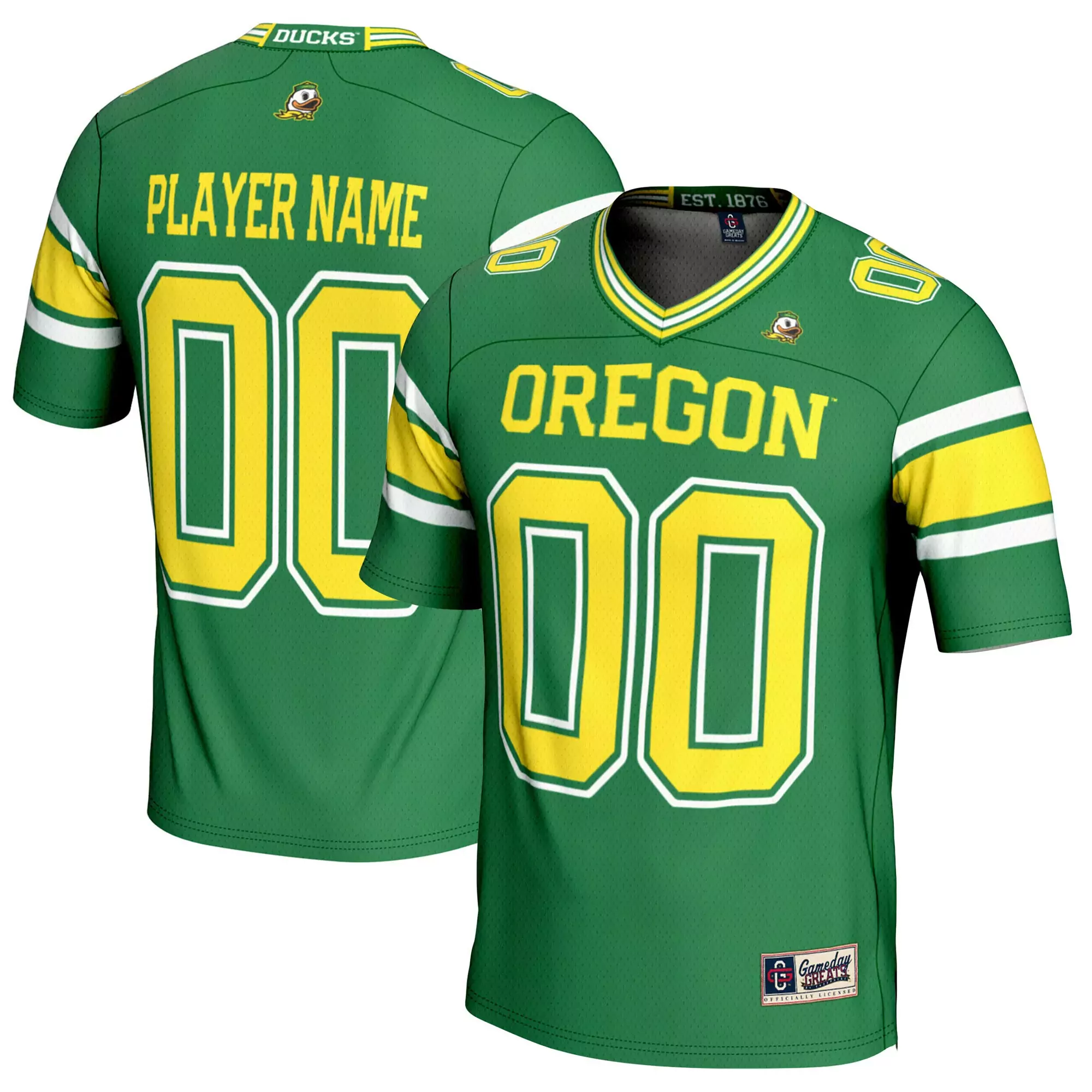 oregon ducks custom jersey 00 green 2023 men s all stitched vapor jersey 7