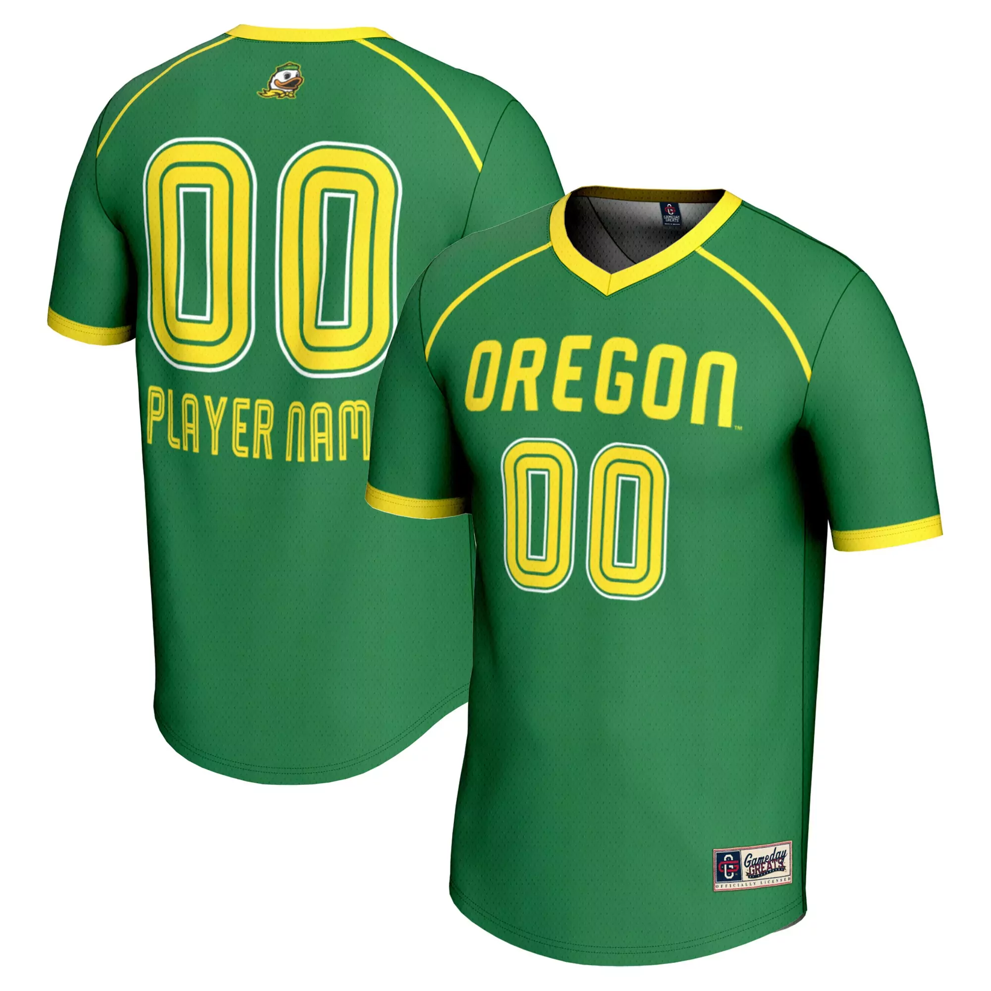 oregon ducks custom jersey 00 green yellow 2023 men s all stitched vapor jersey
