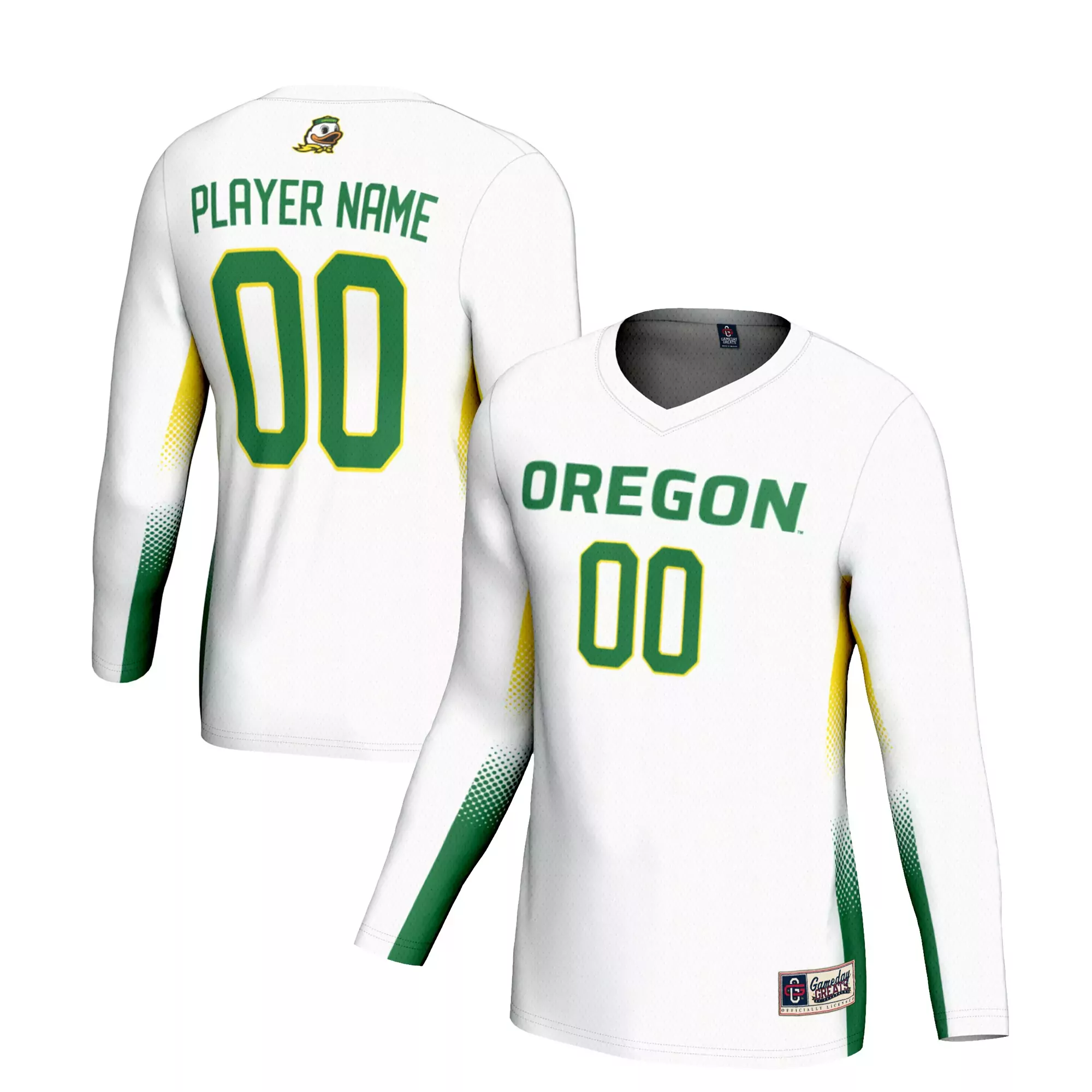 oregon ducks custom jersey 00 player name 2023 men s all stitched vapor jersey yellow green edition