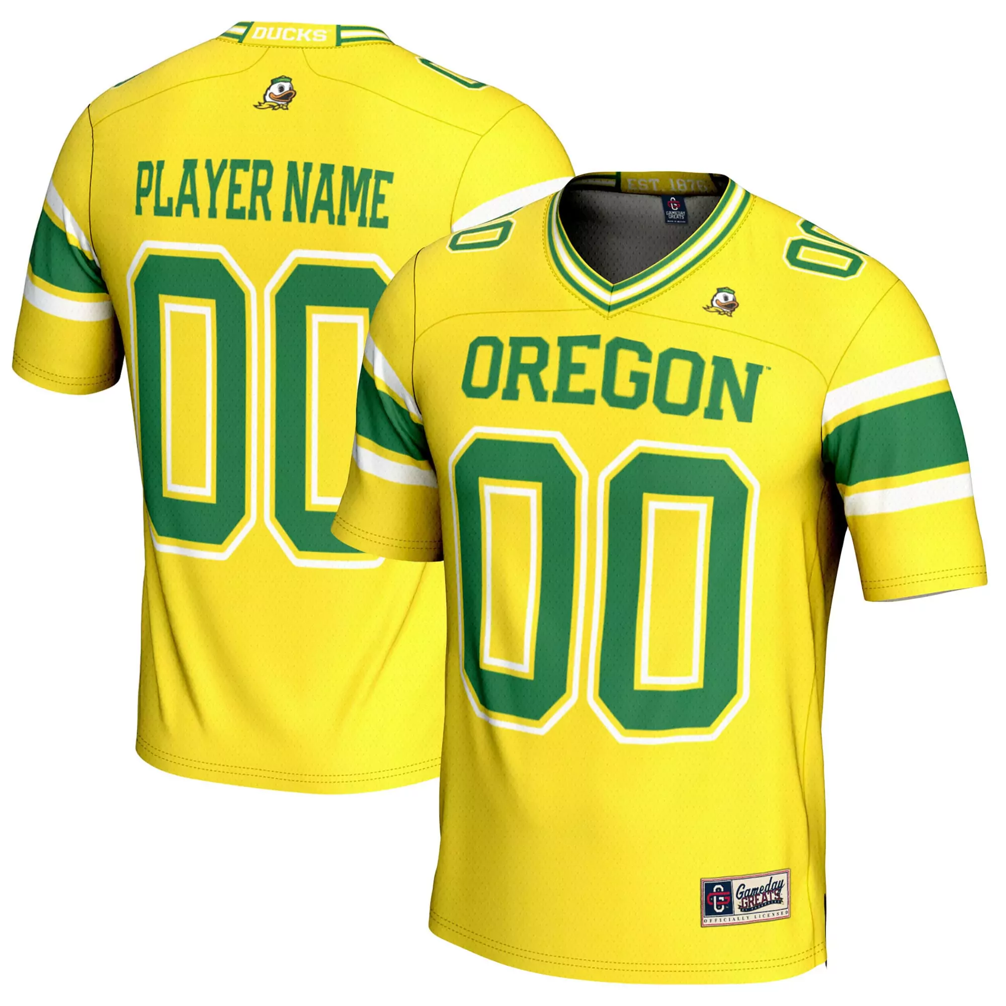 oregon ducks custom jersey 00 yellow all stitched vapor jersey 2023 men s green edition