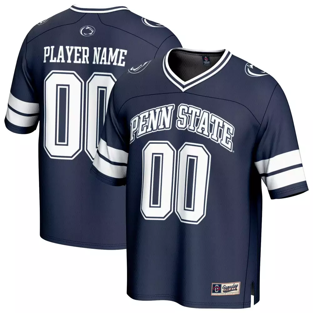 Custom Penn State Jersey 00 Navy White 2023 | All Stitched Vapor Edition | Fan Gear for Men, Women & Youth
