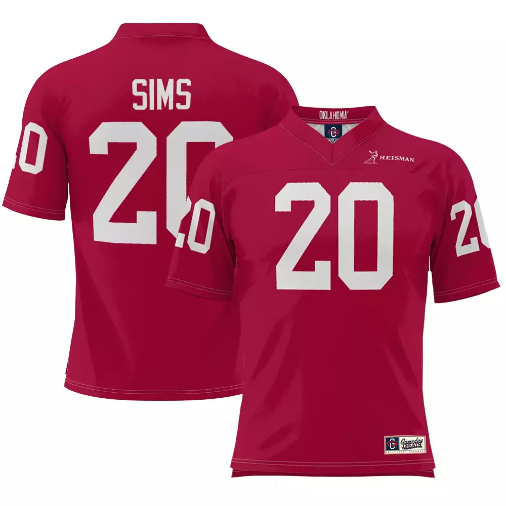 sims 20 oklahoma 2023 men s all stitched vapor jersey red heisman edition 1