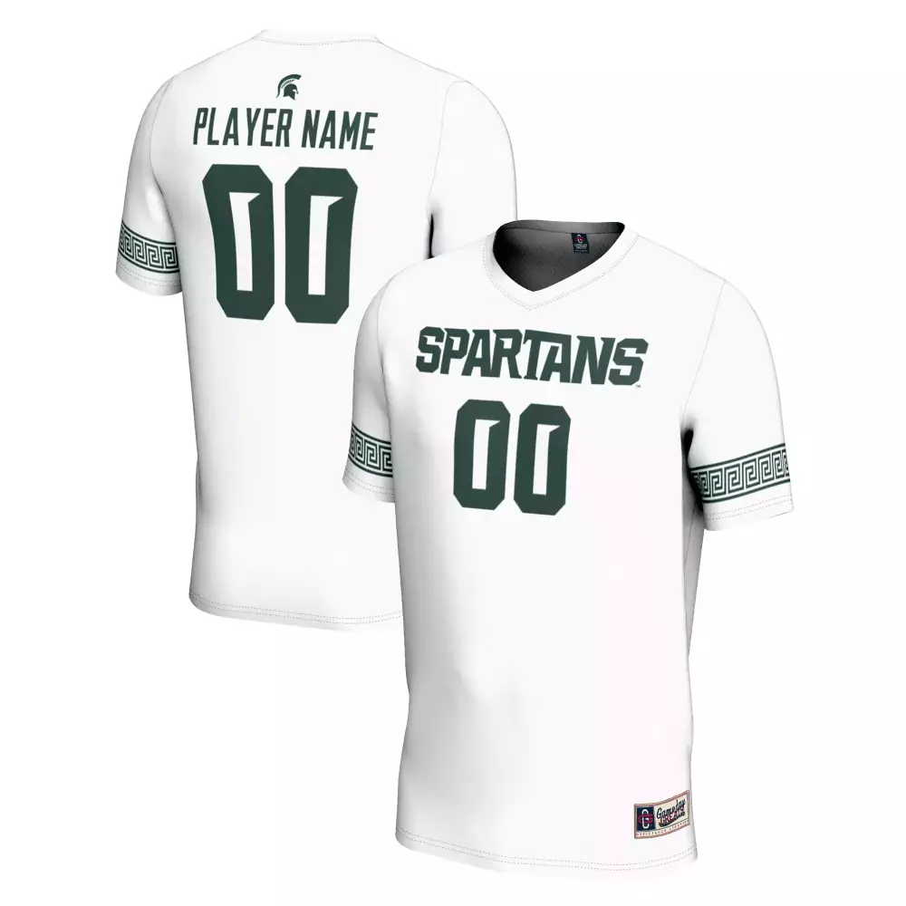 spartans white all stitched vapor jersey 2023 player name 00 men s quality edition