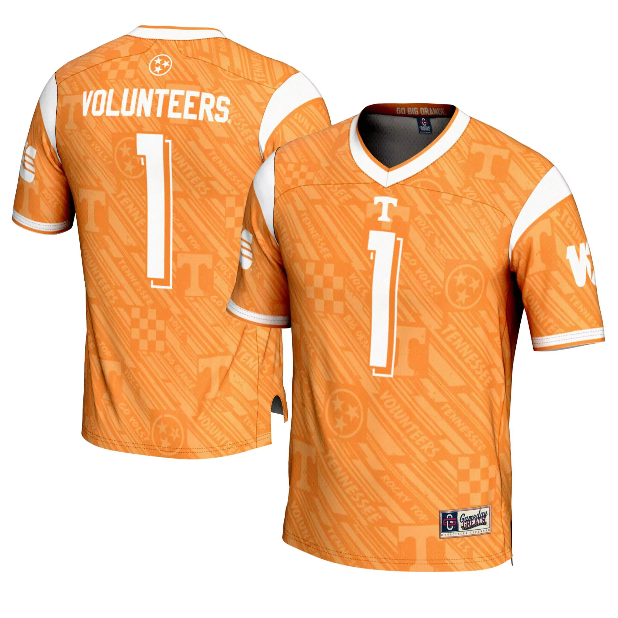 tennessee volunteers 1 custom jersey 2023 men s all stitched vapor jersey
