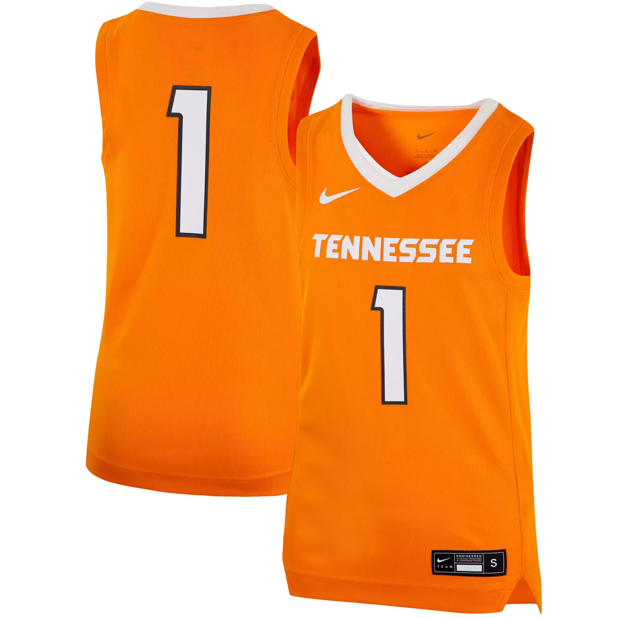 tennessee volunteers 1 custom jersey 2023 men s all stitched vapor jersey orange white