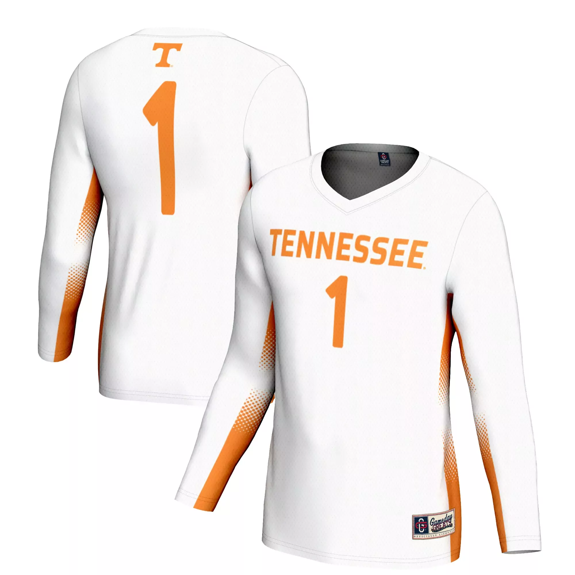 tennessee volunteers 1 custom jersey 2023 men s white all stitched vapor jersey
