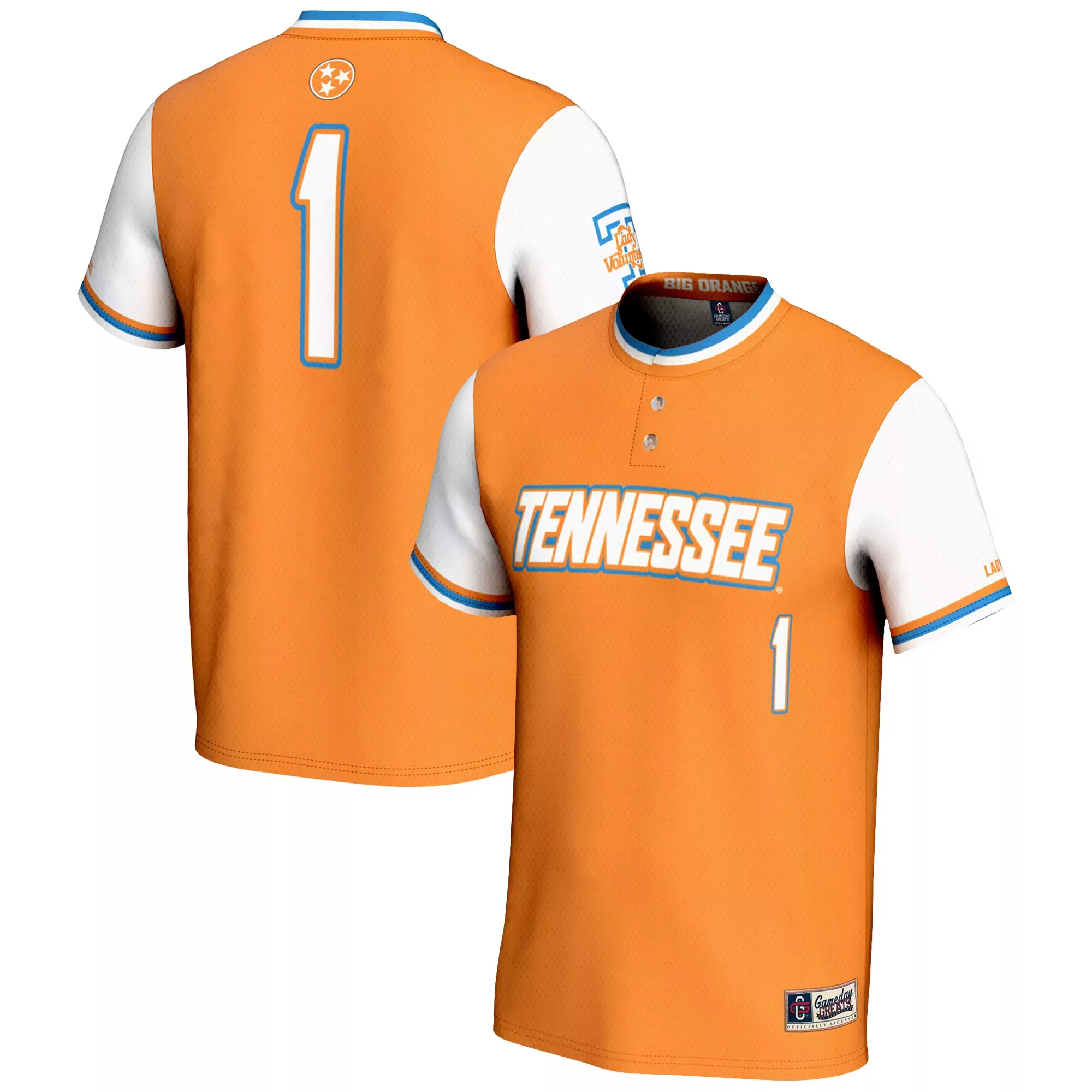 tennessee volunteers 1 men s 2023 all stitched vapor jersey orange custom edition 3