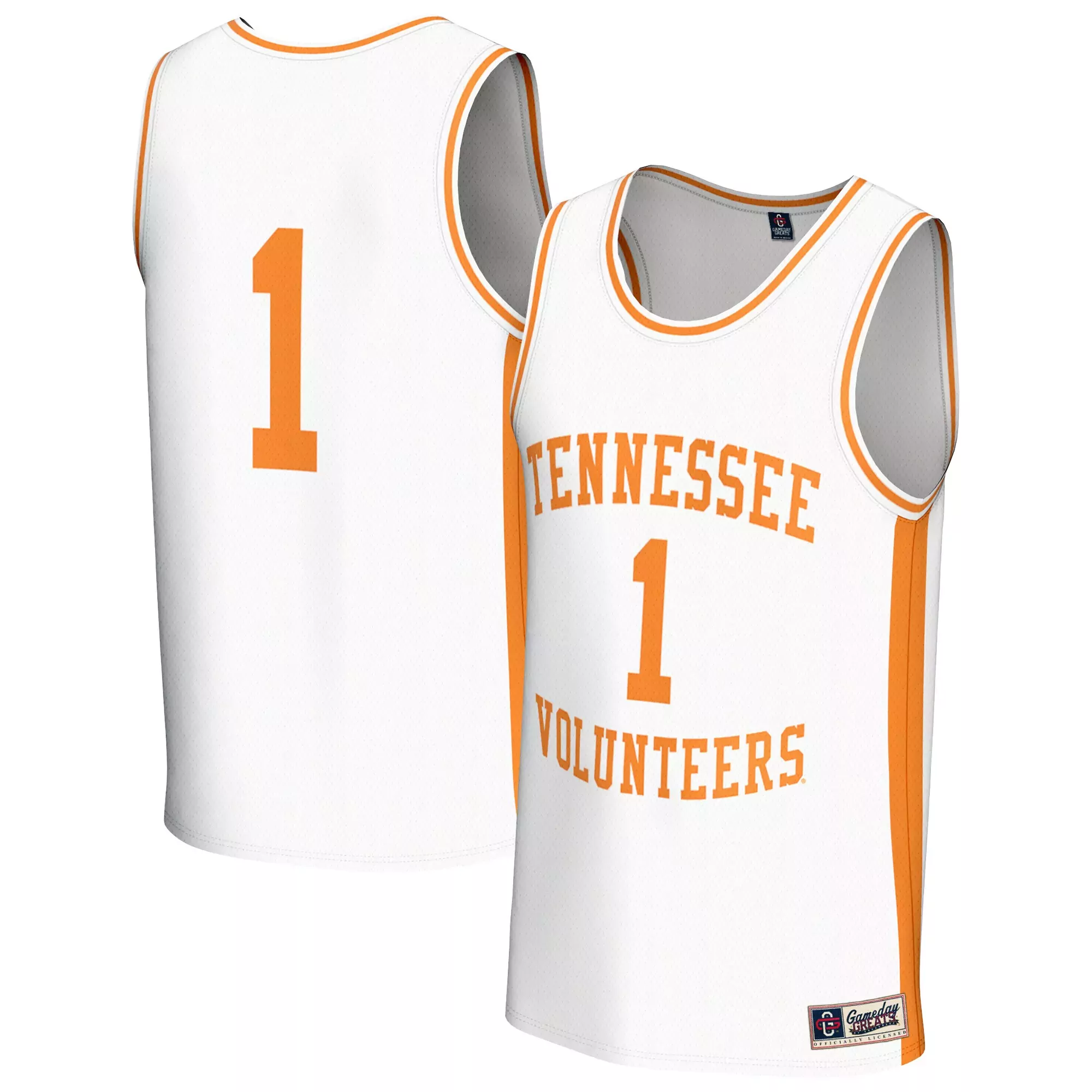 tennessee volunteers 1 men s 2023 all stitched vapor jersey orange white checkerboard design
