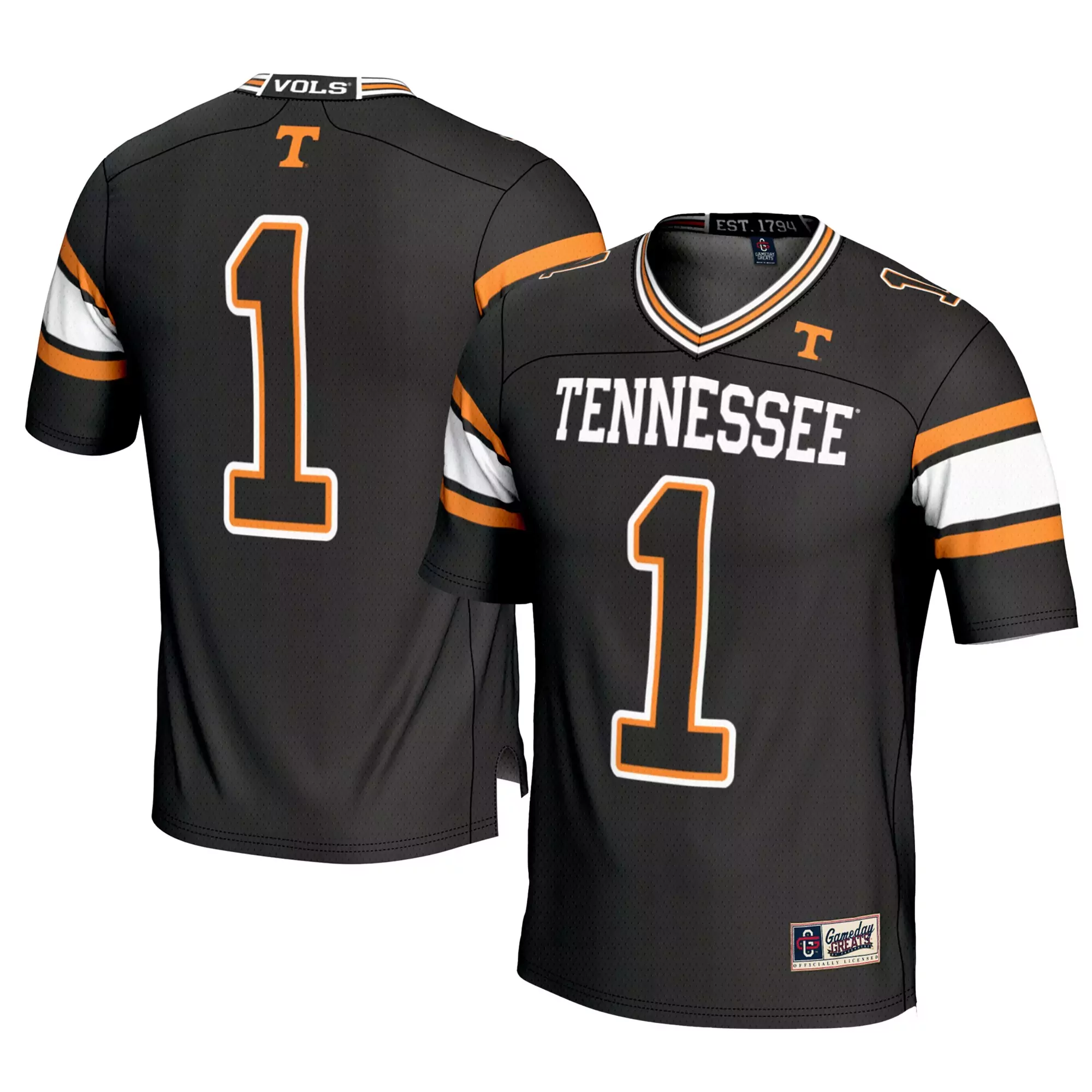tennessee volunteers 1 men s 2023 all stitched vapor jersey white orange pinstripe custom edition