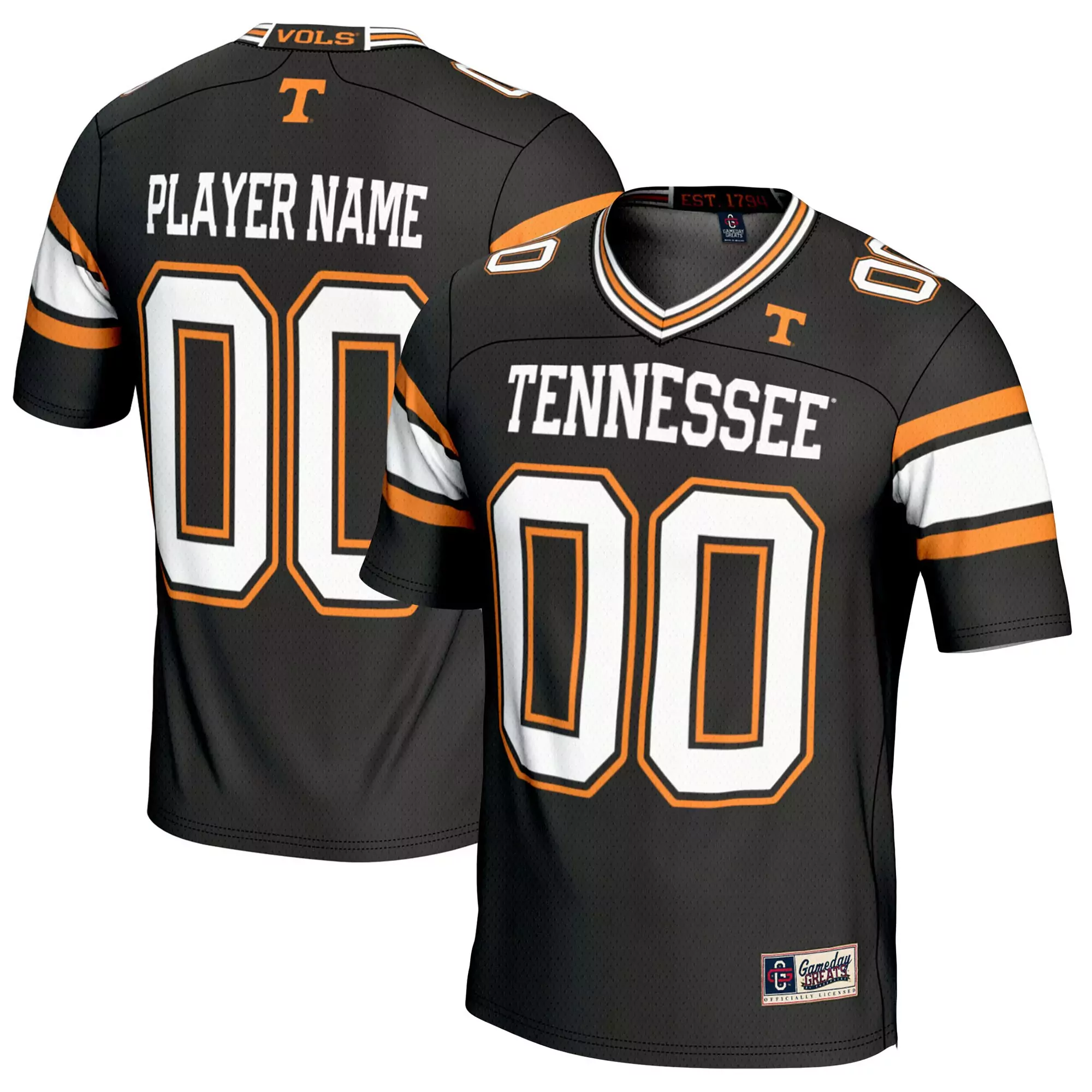 tennessee volunteers custom jersey 00 all stitched vapor jersey 2023 men s black edition