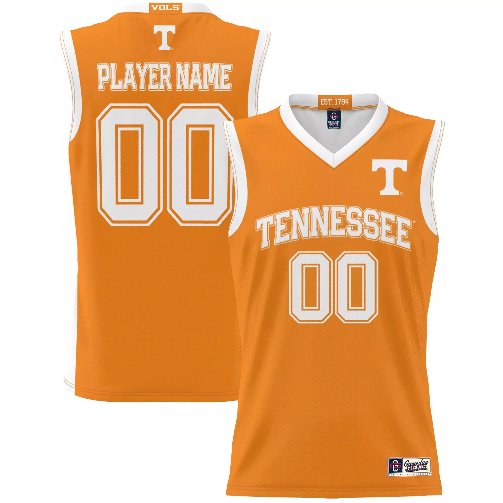tennessee volunteers custom jersey 00 orange 2023 men s all stitched vapor jersey 12