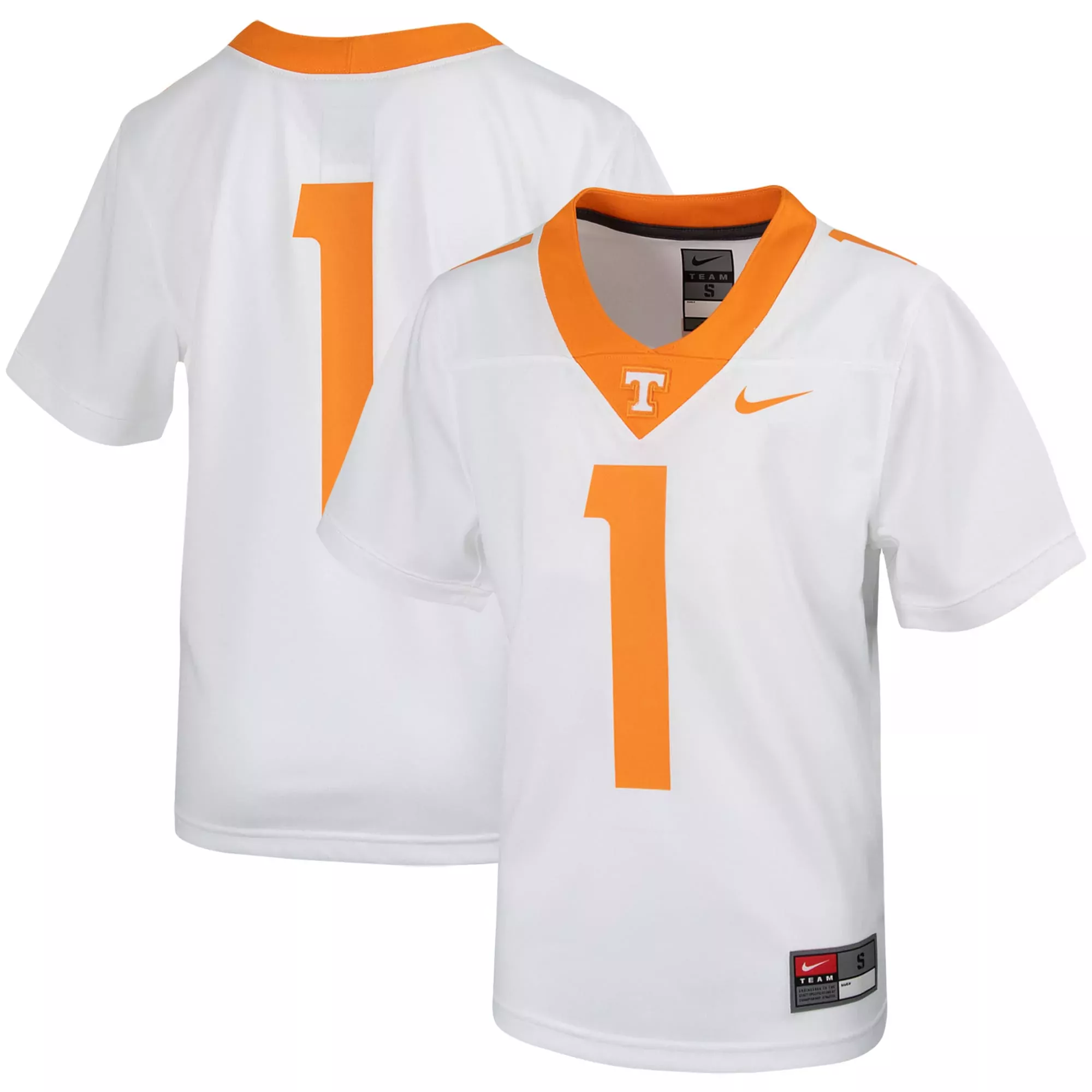 tennessee volunteers youth 1 orange nike all stitched vapor jersey 2023