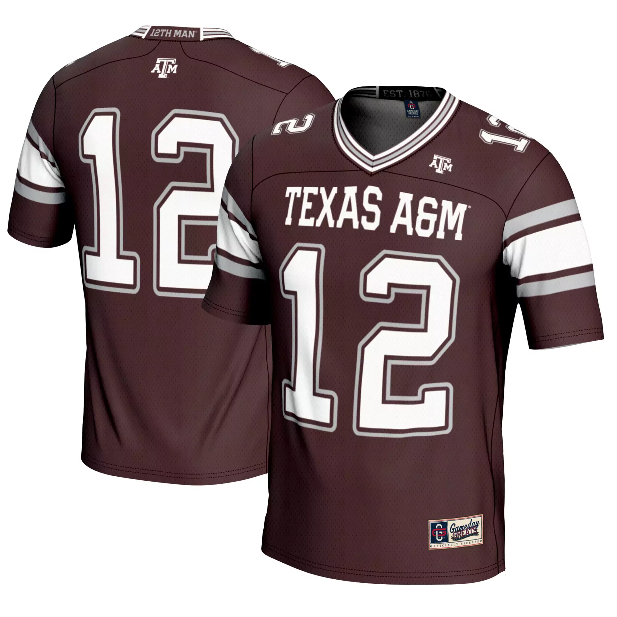 texas a m aggies jersey 12 2023 men s stitched vapor maroon 12th man edition