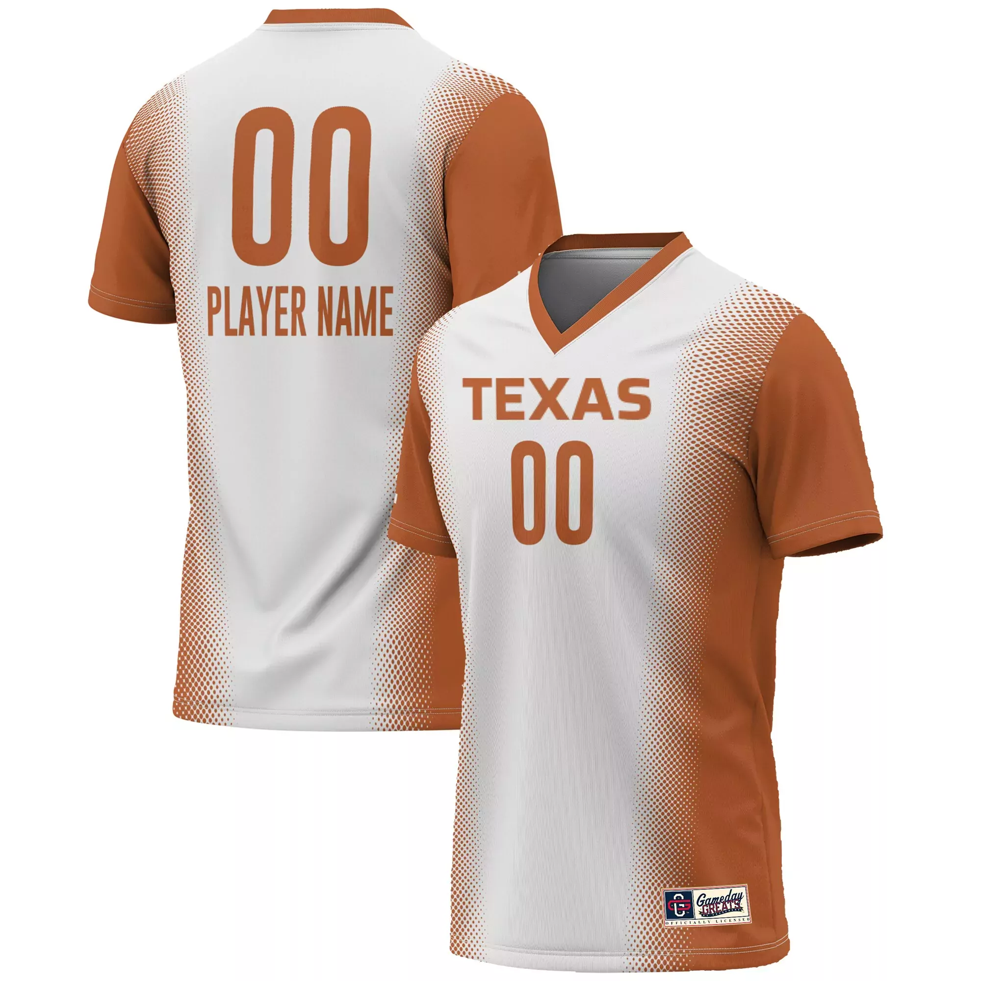 texas custom jersey 00 player name 2023 men s all stitched vapor jersey orange white