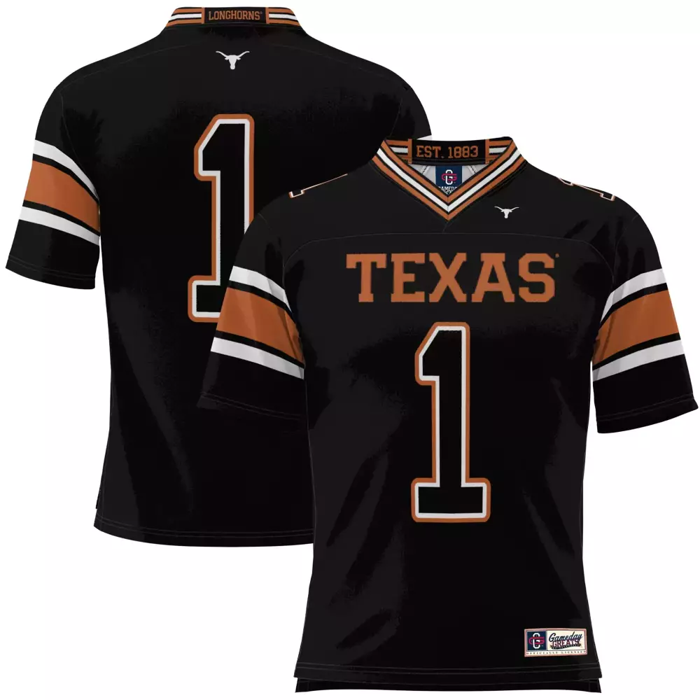 Texas Longhorns #1 Men's Black Vapor Jersey | All Stitched 2023 Edition | For Men, Women & Youth