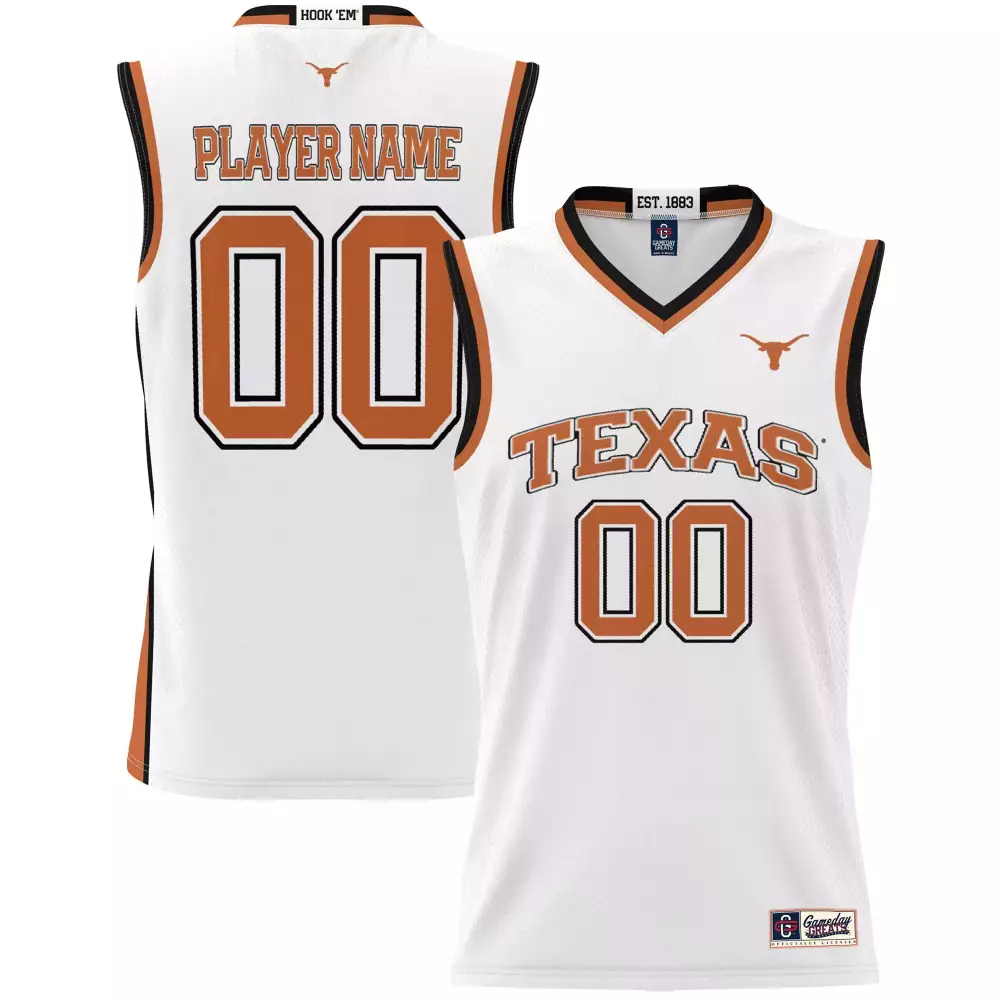Texas Longhorns Custom Jersey 00 | 2023 Men's All Stitched Vapor Jersey | White and Orange Design | For Men, Women & Youth