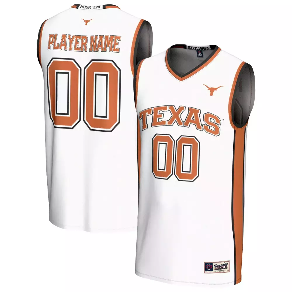 Texas Longhorns Custom Jersey 00 | 2023 Men's All Stitched Vapor Jersey | White and Orange Design | For Men, Women & Youth