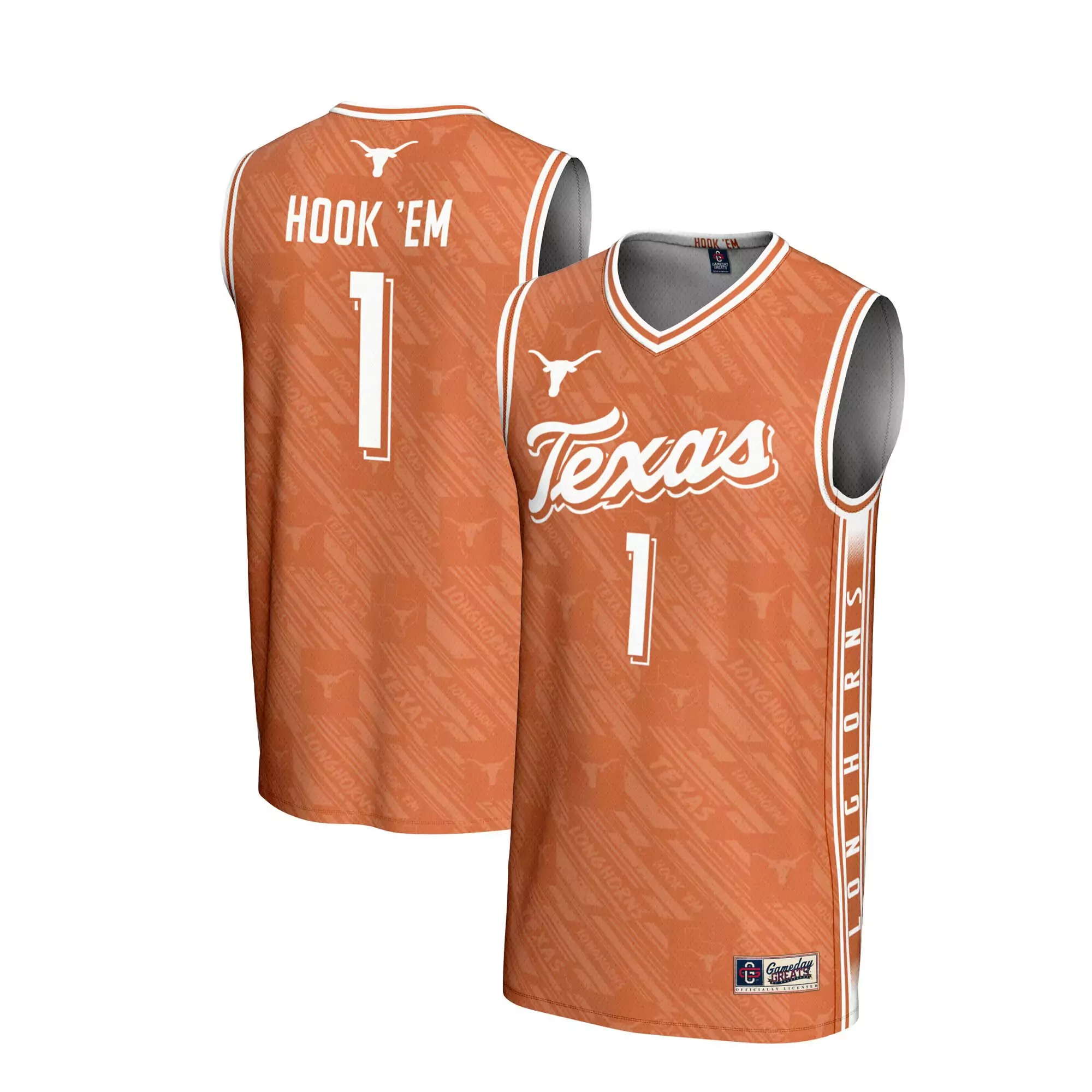 texas longhorns jersey hook em 1 2023 men s all stitched vapor jersey orange custom edition
