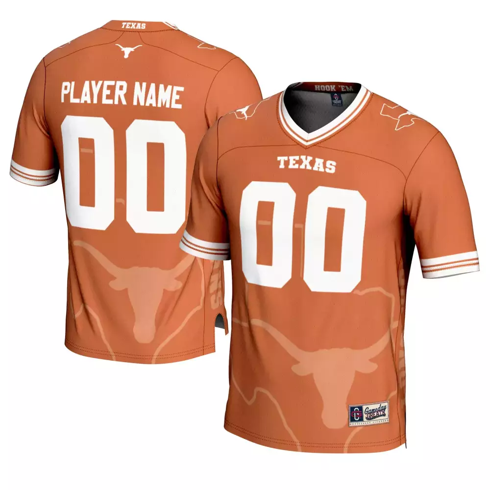 texas orange custom jersey 00 player name 2023 men s all stitched vapor jersey 2