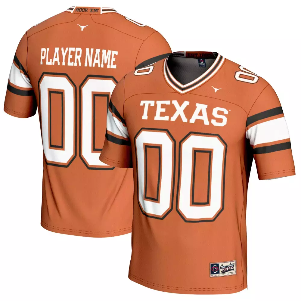 texas orange custom jersey 00 player name 2023 men s all stitched vapor jersey 2